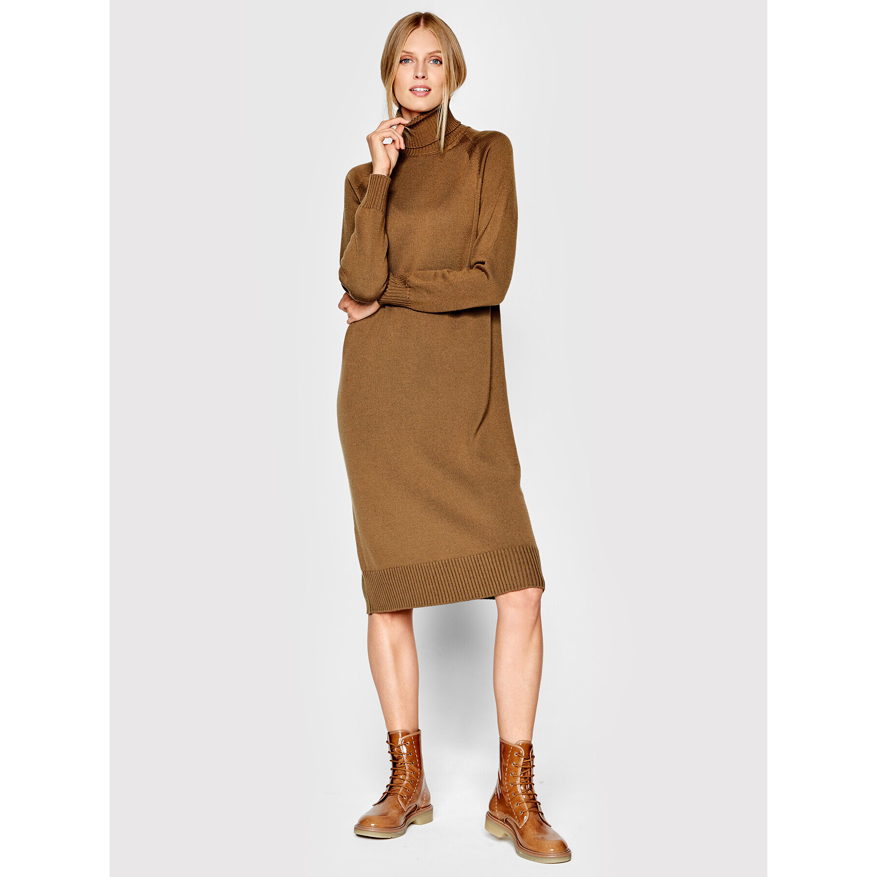 Max Mara Leisure Плетена рокля Linfa 33260126 Кафяв Regular Fit - Pepit.bg