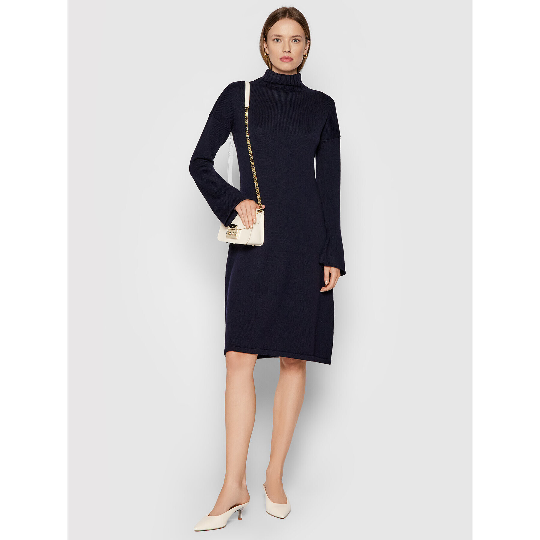 Max Mara Leisure Плетена рокля Navile 33260116 Тъмносин Regular Fit - Pepit.bg