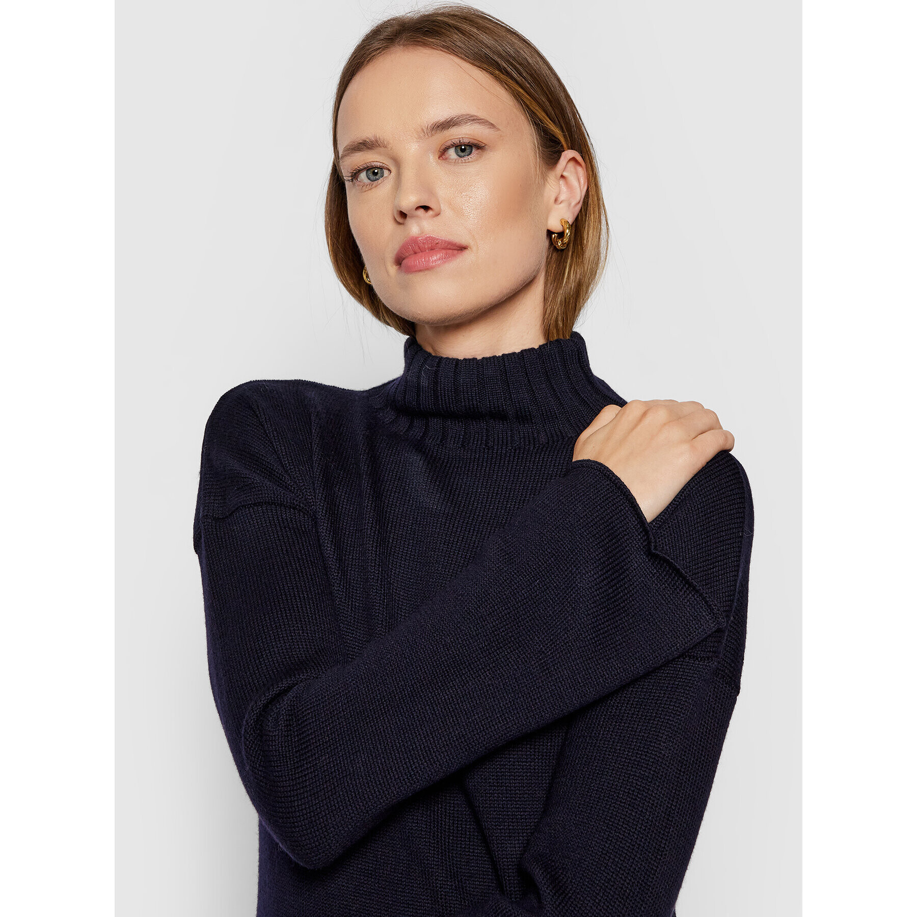 Max Mara Leisure Плетена рокля Navile 33260116 Тъмносин Regular Fit - Pepit.bg