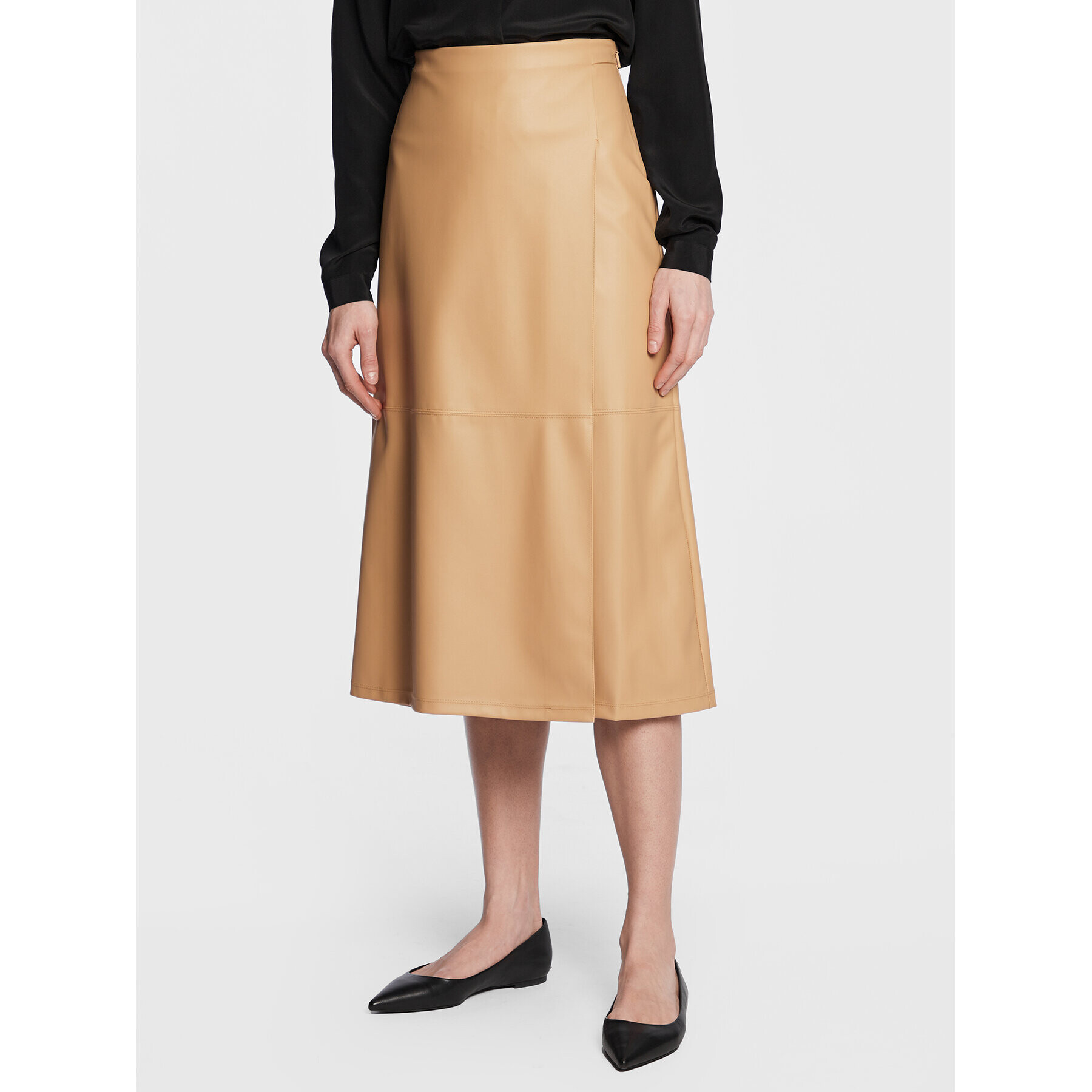 Max Mara Leisure Пола тип трапец Facella 23377101 Бежов Regular Fit - Pepit.bg