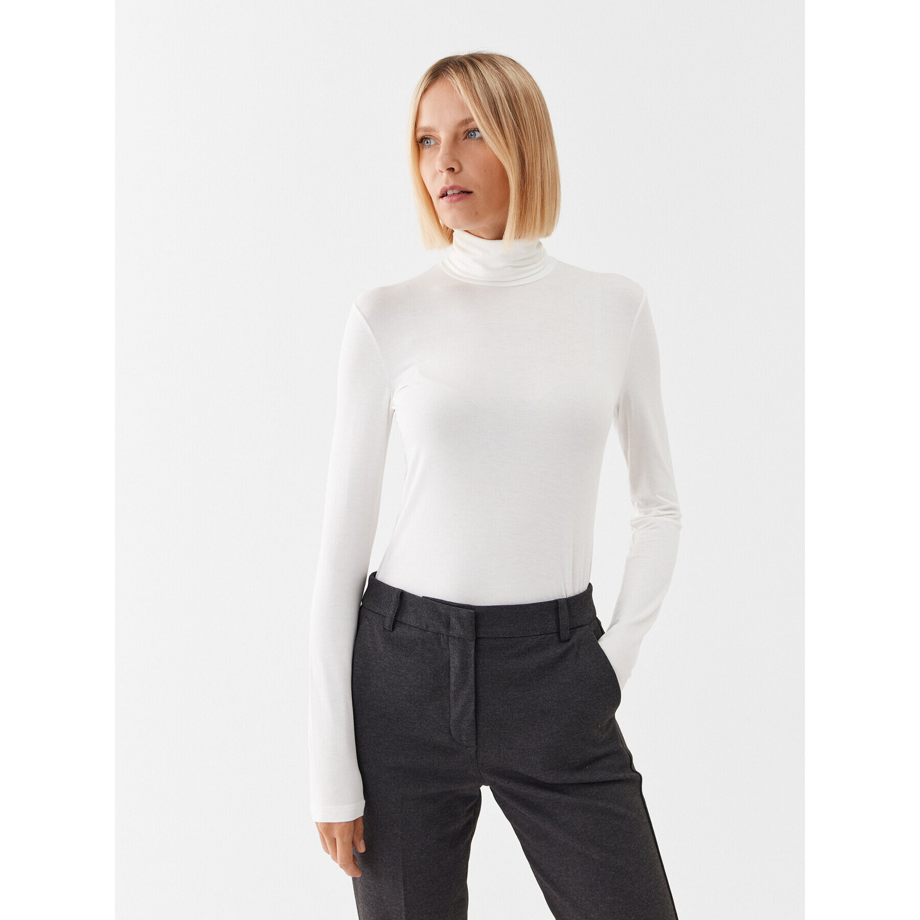 Max Mara Leisure Поло Dede 2339460636 Бял Slim Fit - Pepit.bg