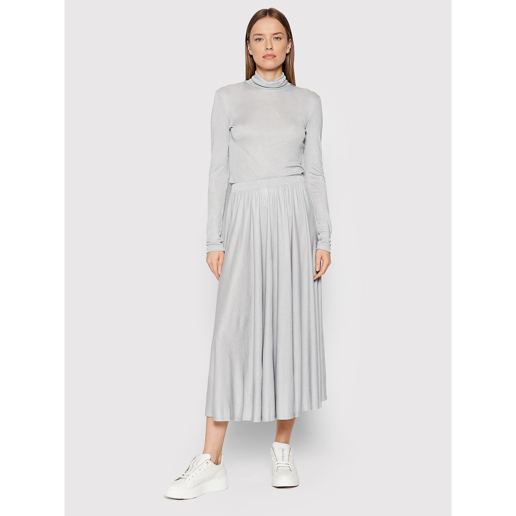 Max Mara Leisure Поло Fabian 39410126 Сив Regular Fit - Pepit.bg