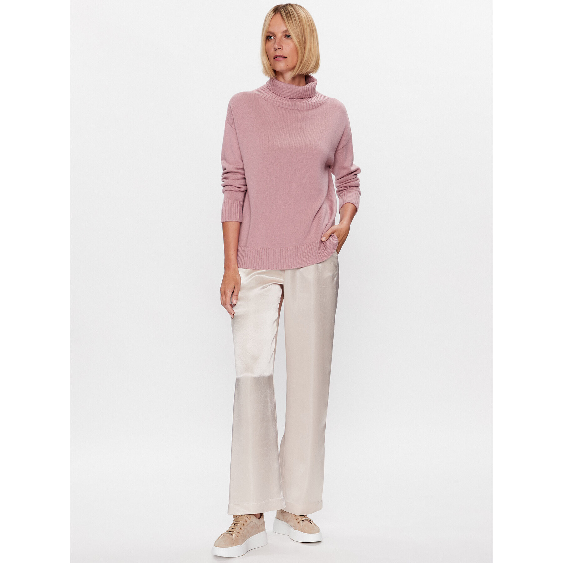 Max Mara Leisure Поло Nuble 23336609 Розов Regular Fit - Pepit.bg