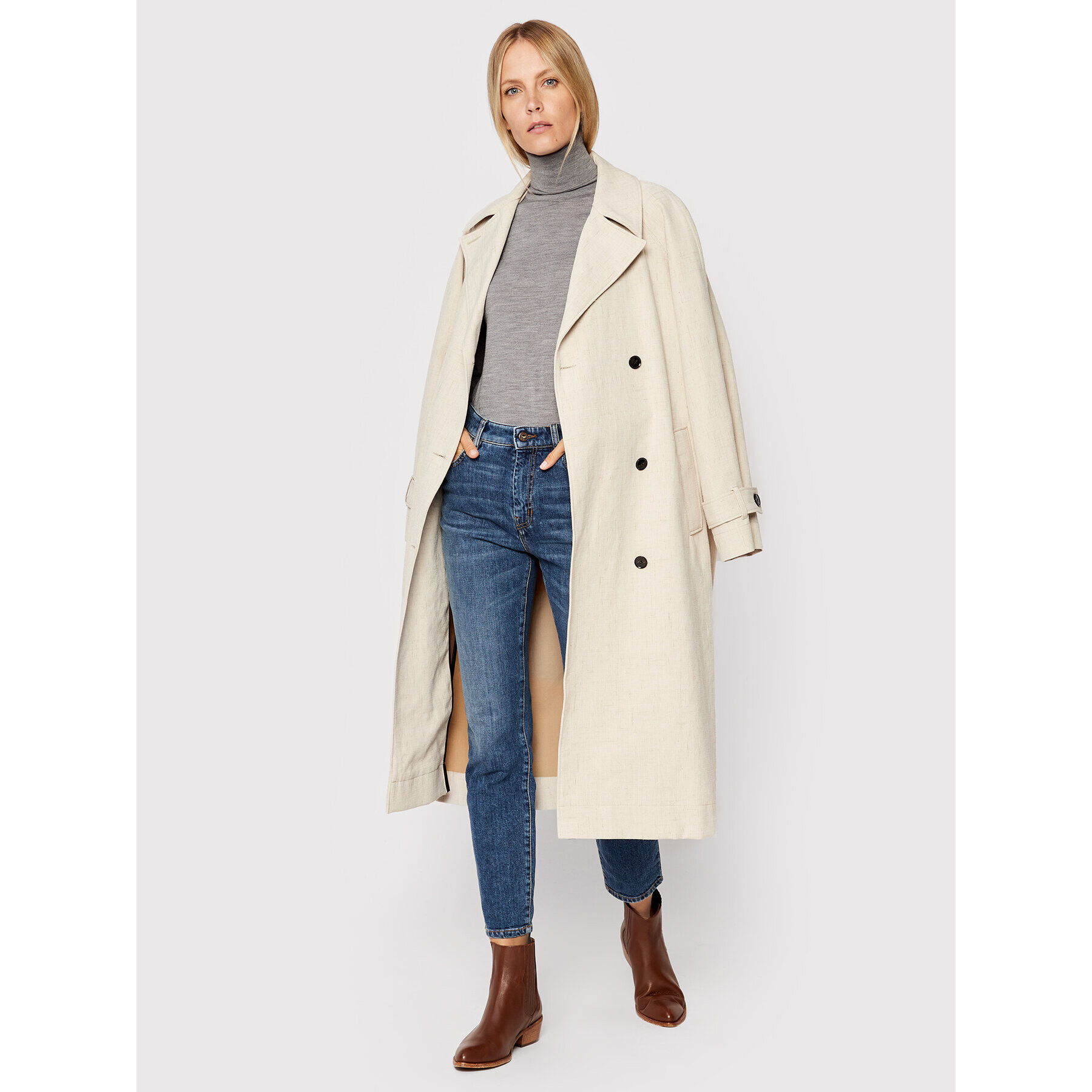 Max Mara Leisure Поло Romolo 33660826 Сив Regular Fit - Pepit.bg