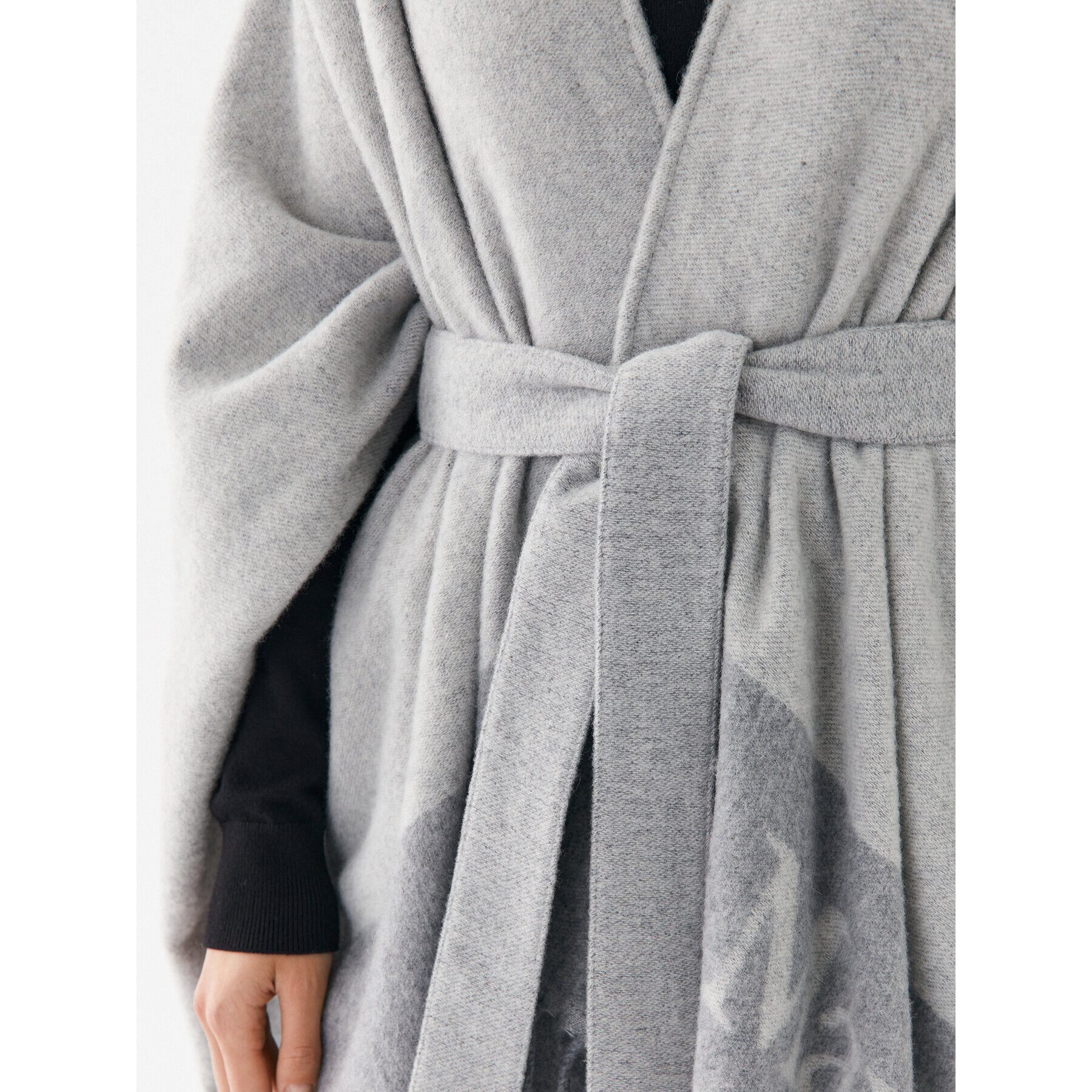 Max Mara Leisure Пончо Deodara 23373602 Сив Regular Fit - Pepit.bg