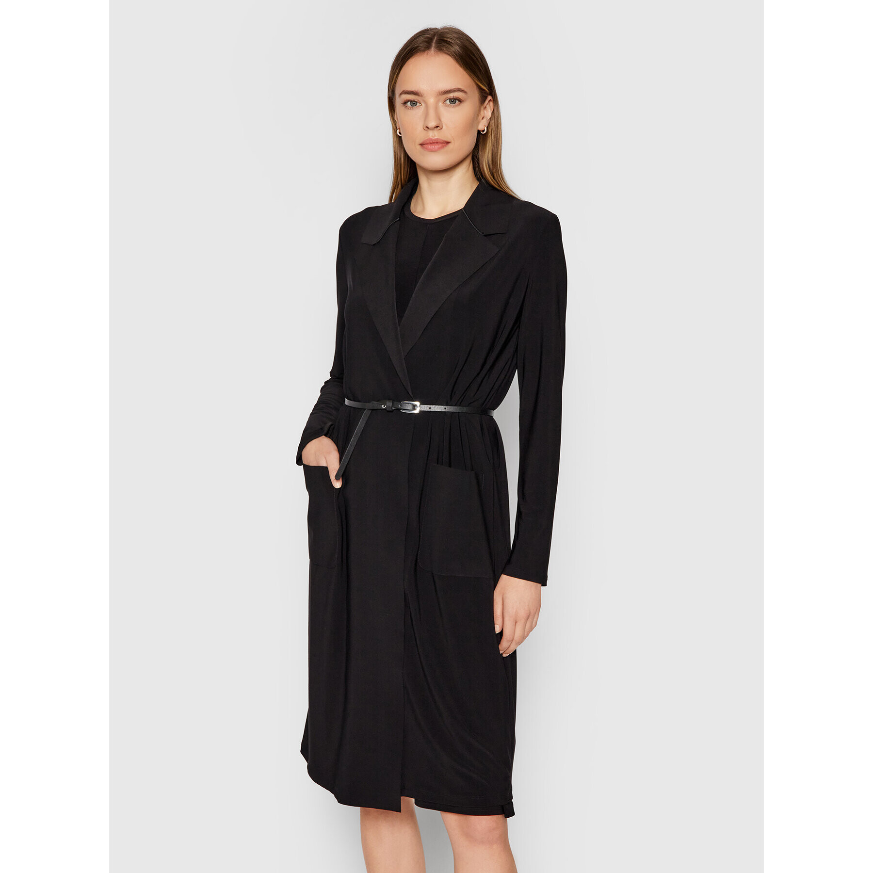 Max Mara Leisure Преходно палто Slogan 39160116 Черен Regular Fit - Pepit.bg