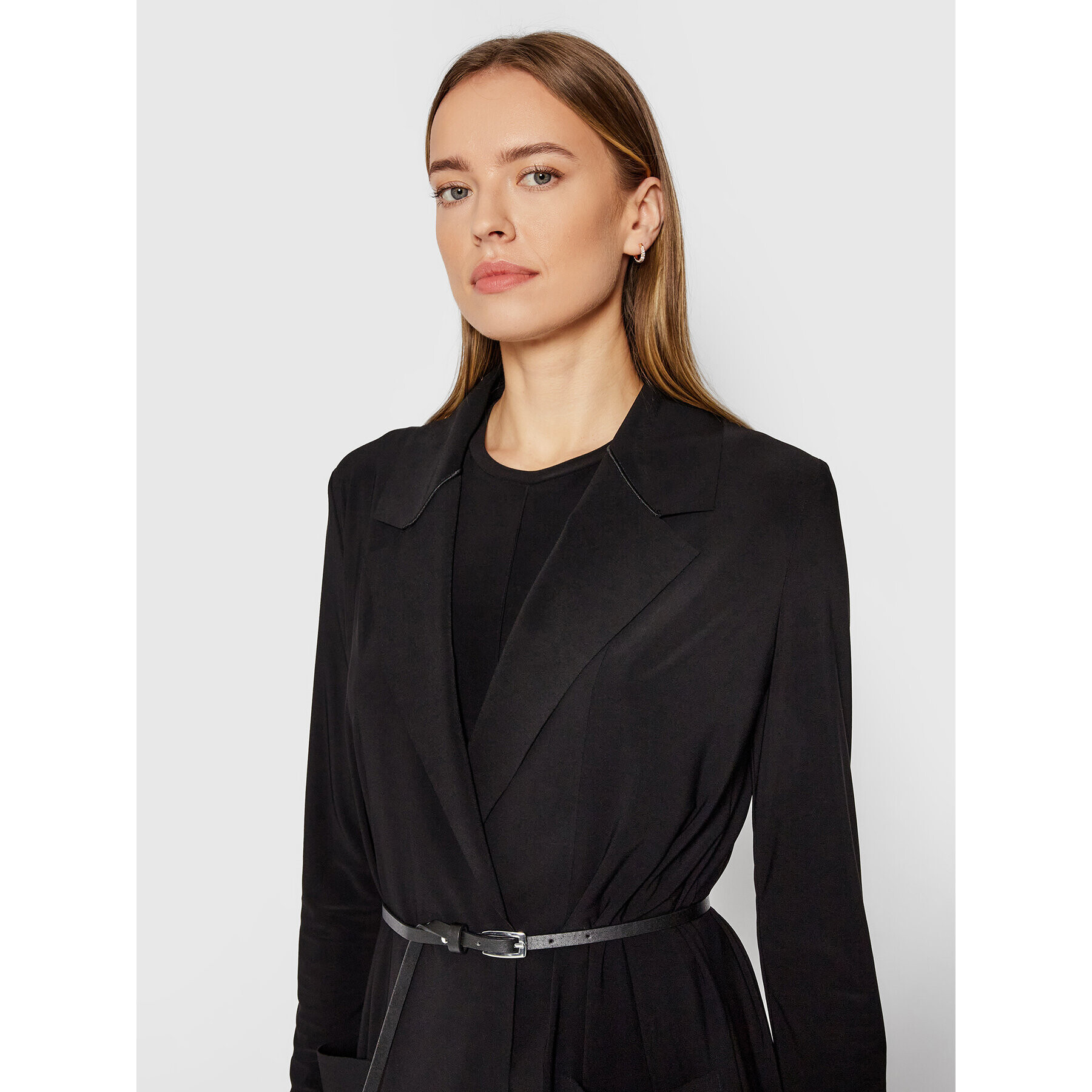 Max Mara Leisure Преходно палто Slogan 39160116 Черен Regular Fit - Pepit.bg