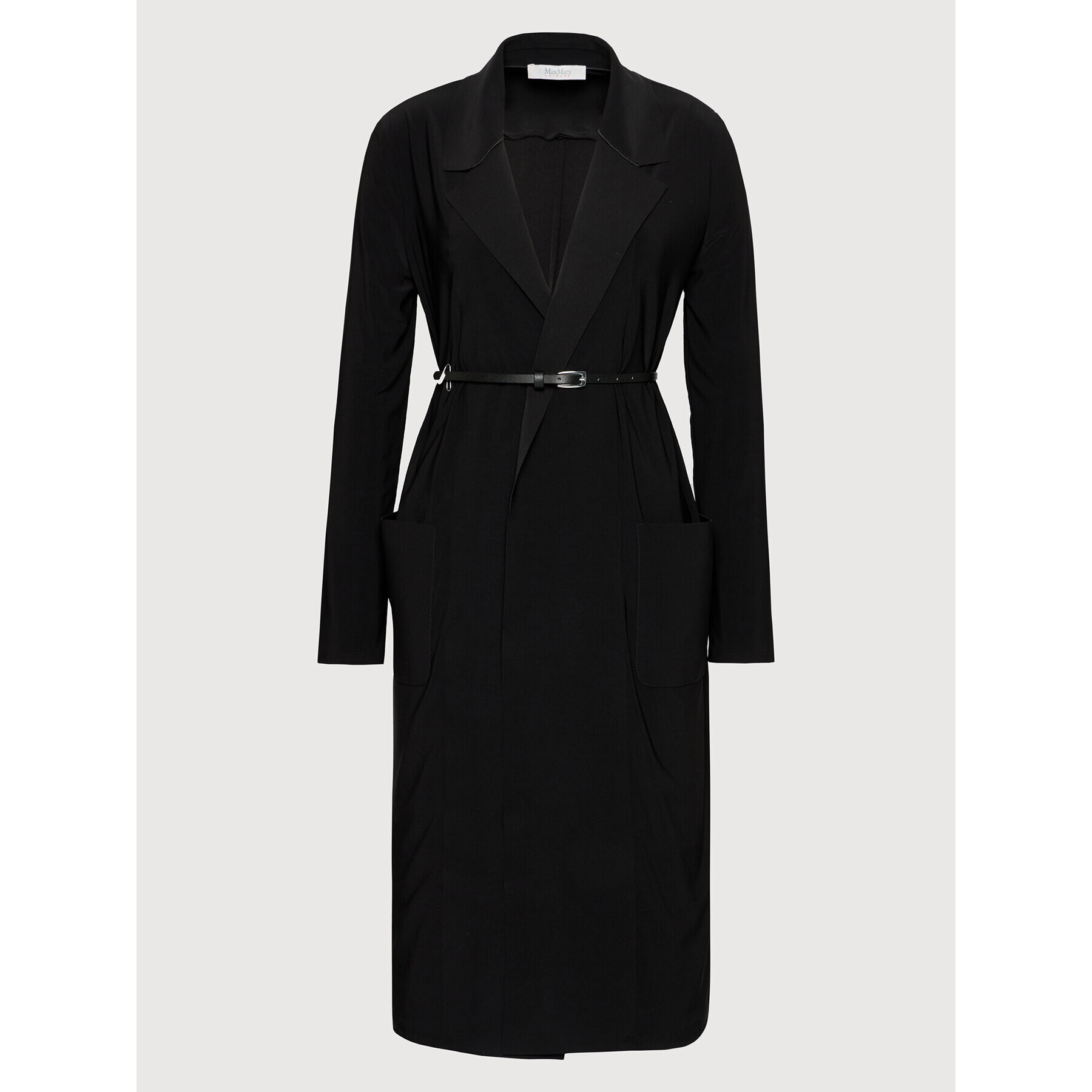 Max Mara Leisure Преходно палто Slogan 39160116 Черен Regular Fit - Pepit.bg