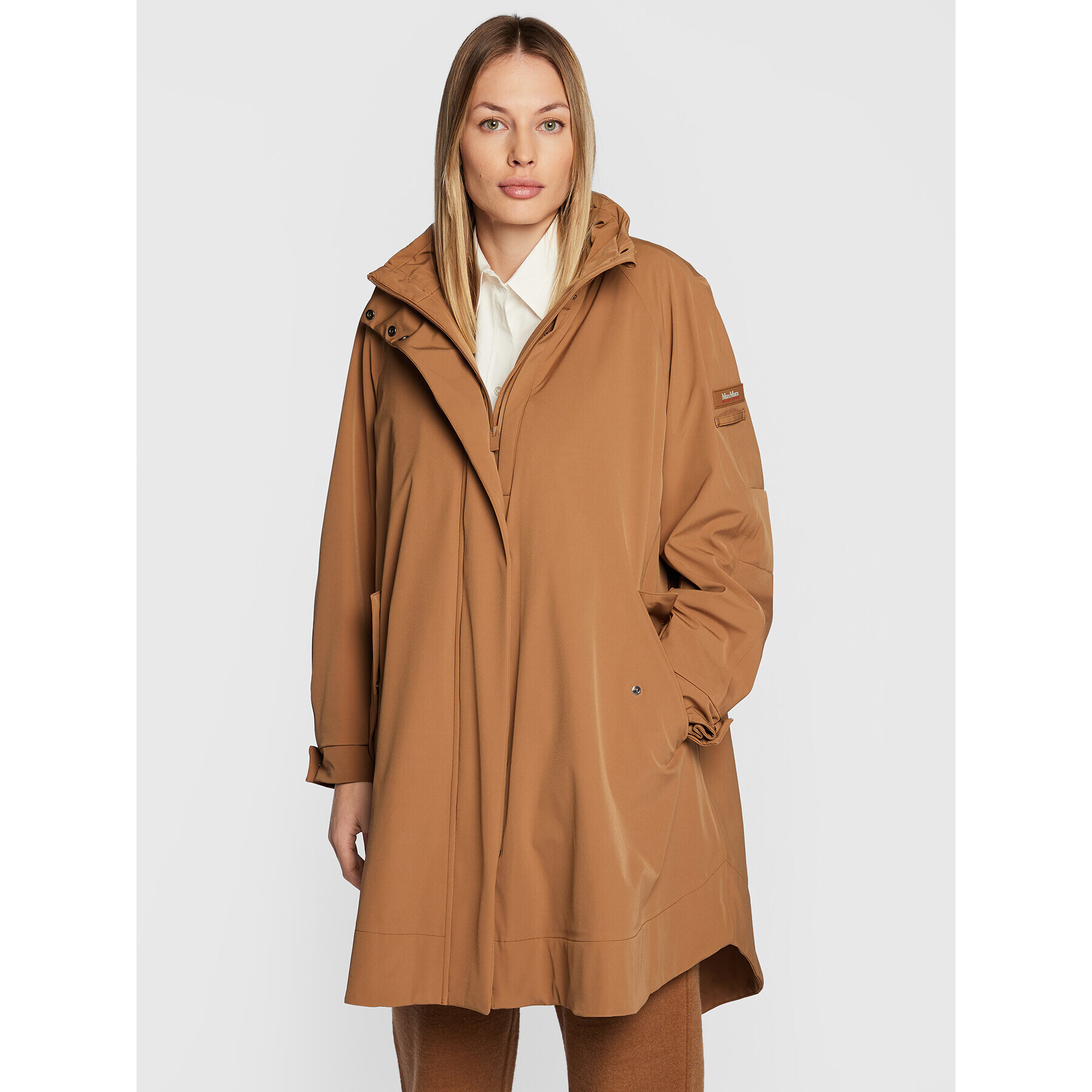 Max Mara Leisure Преходно яке Beirut 30360126 Кафяв Oversize - Pepit.bg