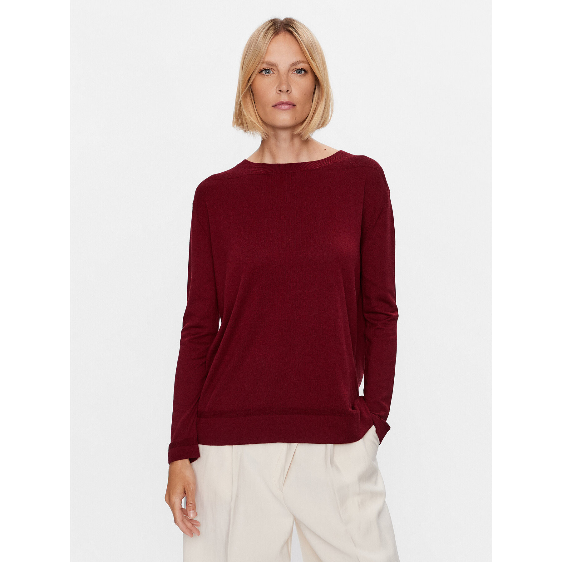 Max Mara Leisure Пуловер Amadeus 23336601 Бордо Regular Fit - Pepit.bg