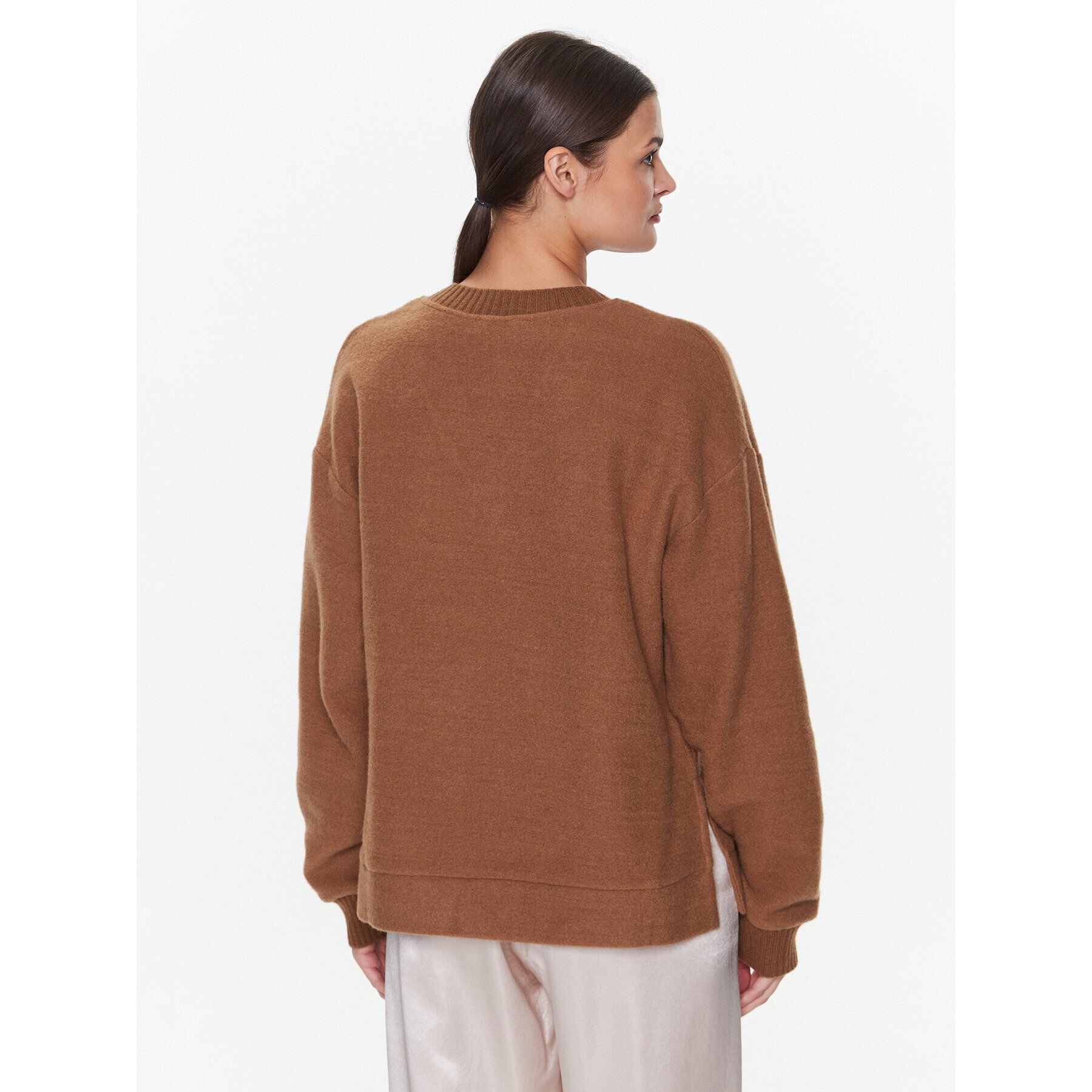 Max Mara Leisure Пуловер Mammola 39260526 Кафяв Regular Fit - Pepit.bg
