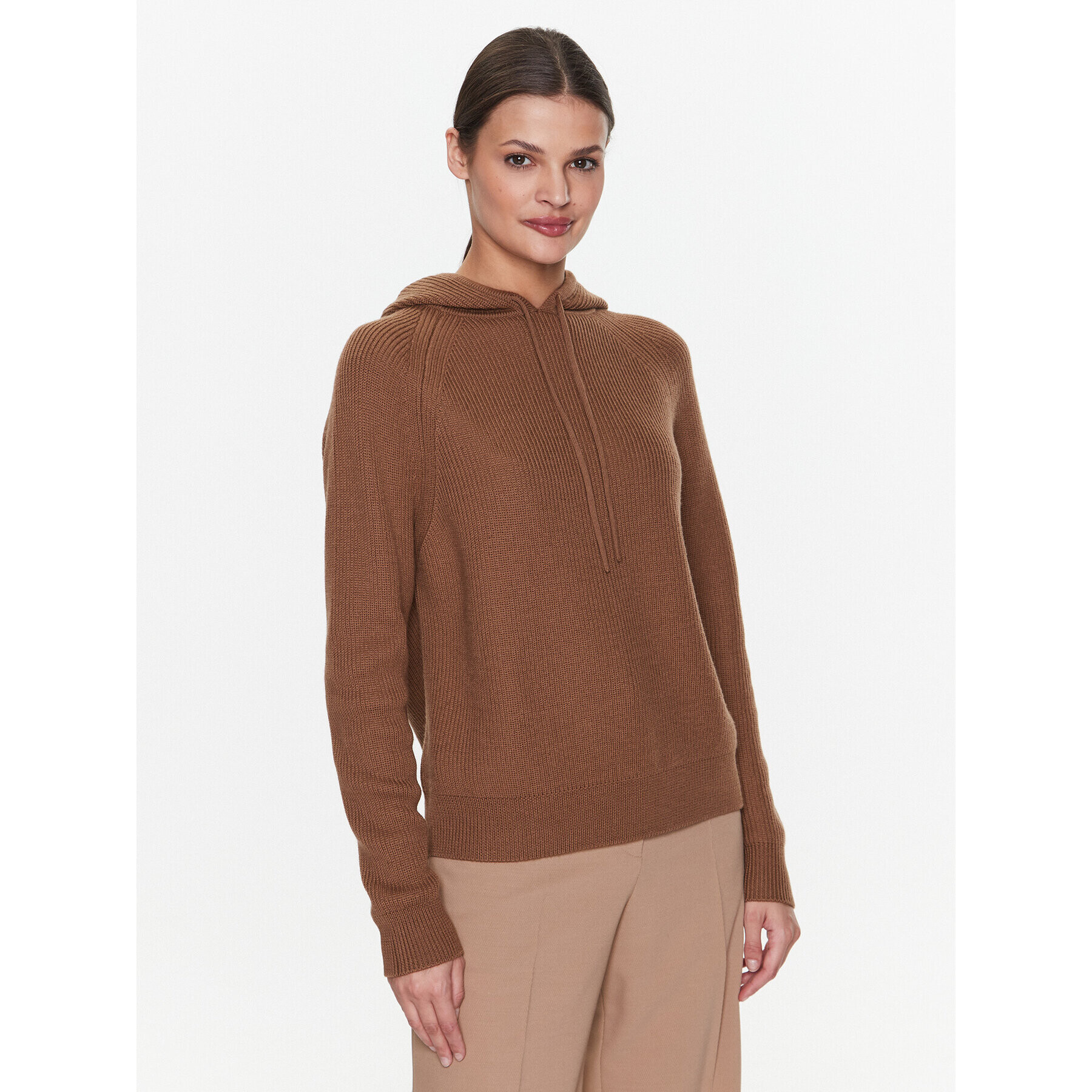Max Mara Leisure Пуловер Moxa 33660626 Кафяв Regular Fit - Pepit.bg