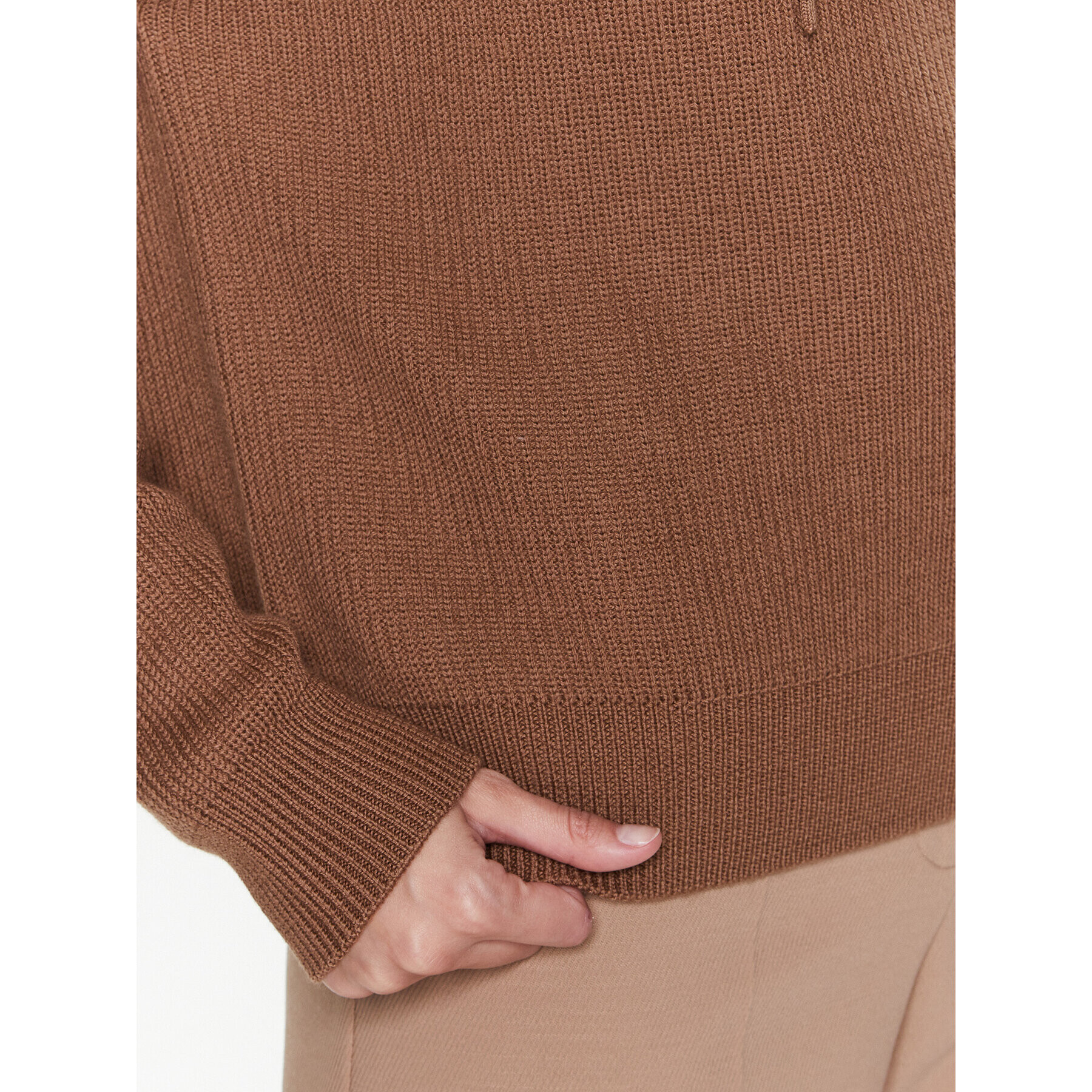 Max Mara Leisure Пуловер Moxa 33660626 Кафяв Regular Fit - Pepit.bg