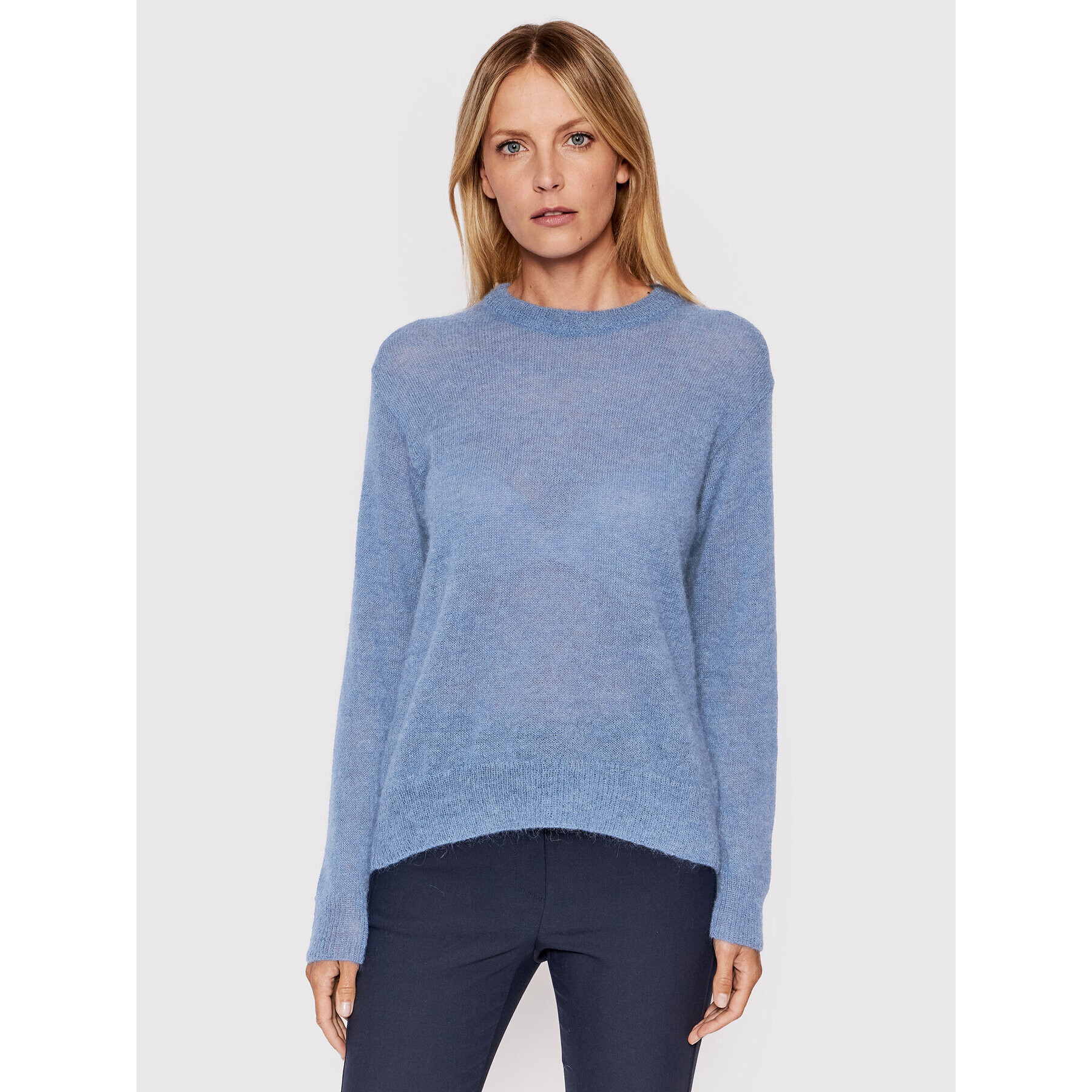 Max Mara Leisure Пуловер Pece 33661126 Тъмносин Relaxed Fit - Pepit.bg