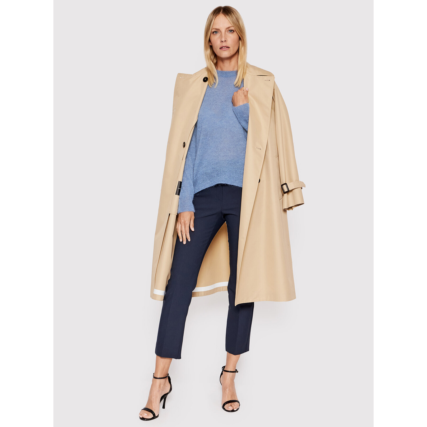 Max Mara Leisure Пуловер Pece 33661126 Тъмносин Relaxed Fit - Pepit.bg