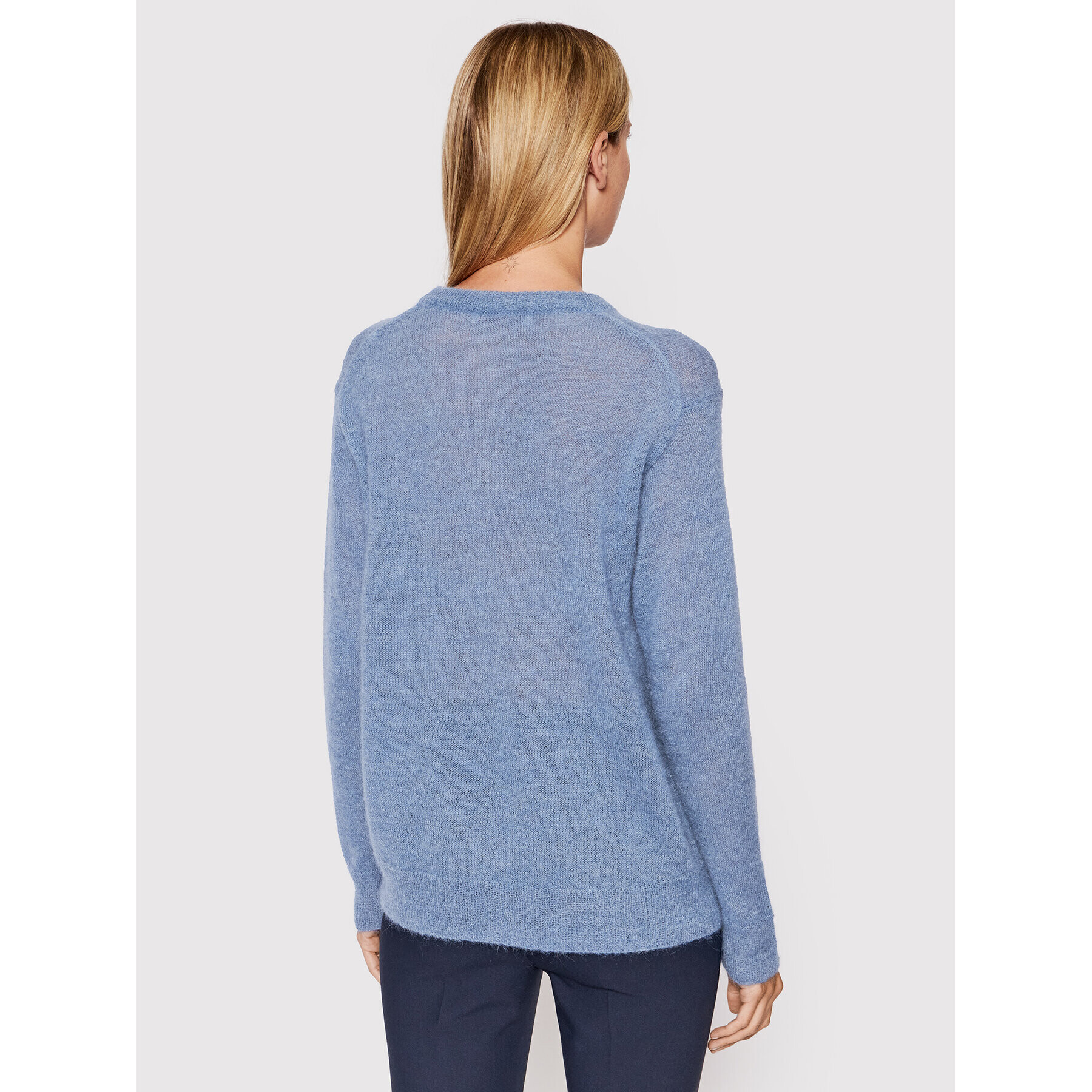 Max Mara Leisure Пуловер Pece 33661126 Тъмносин Relaxed Fit - Pepit.bg