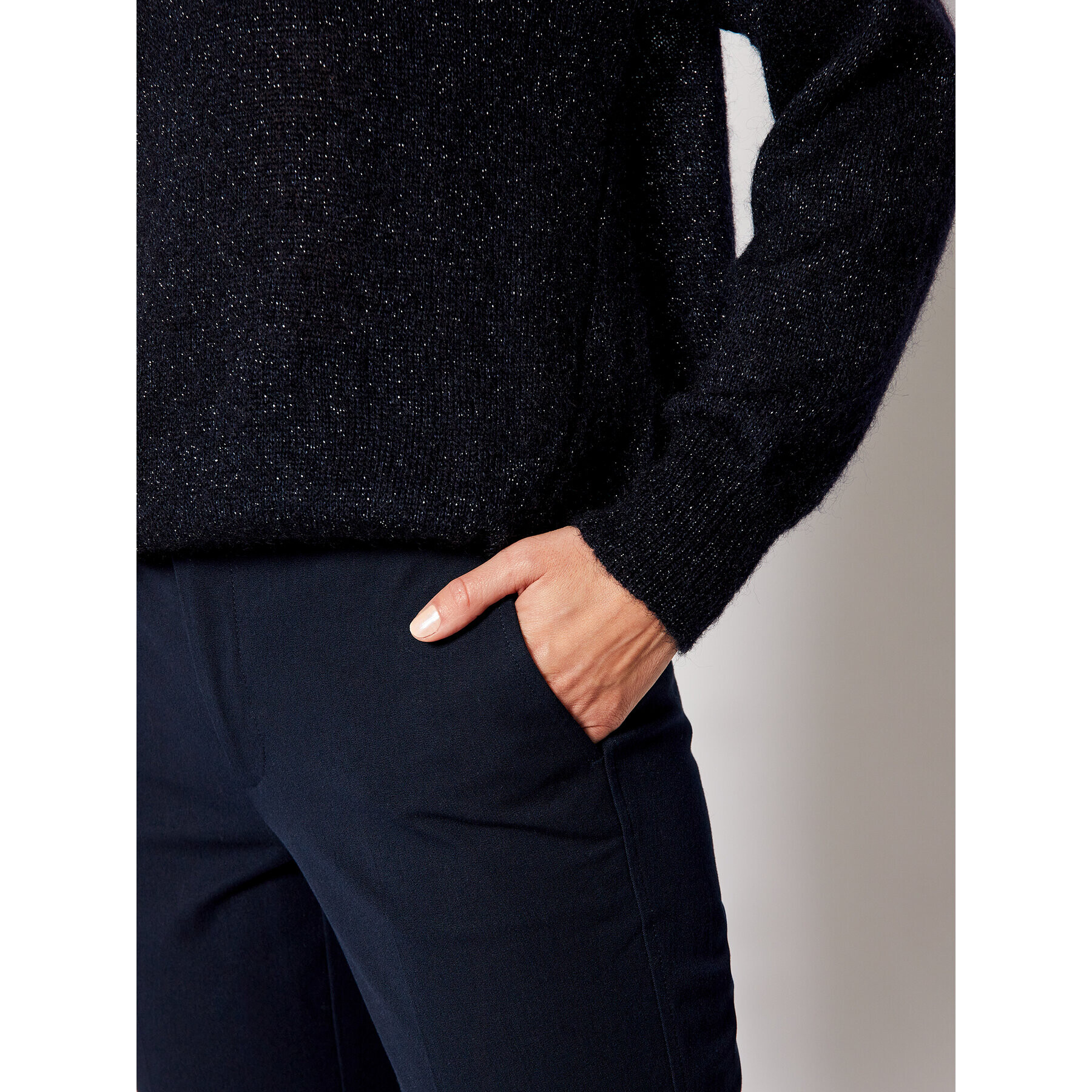 Max Mara Leisure Пуловер Pilade 33610116 Тъмносин Regular Fit - Pepit.bg