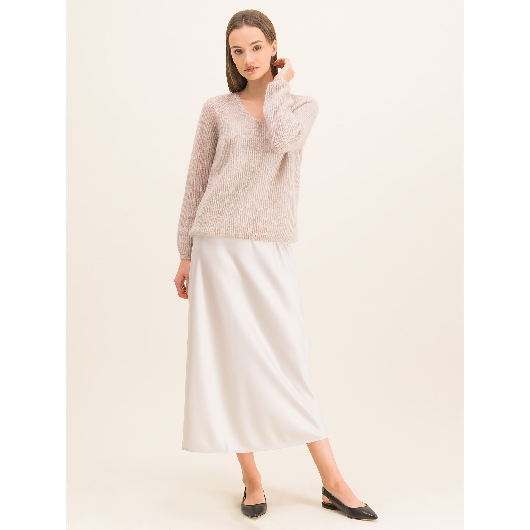 Max Mara Leisure Пуловер Posato 33610106 Сив Relaxed Fit - Pepit.bg