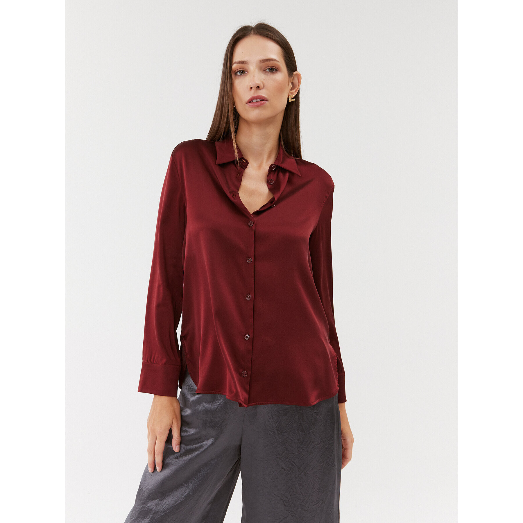 Max Mara Leisure Риза Ofridi 2331160136 Бордо Regular Fit - Pepit.bg