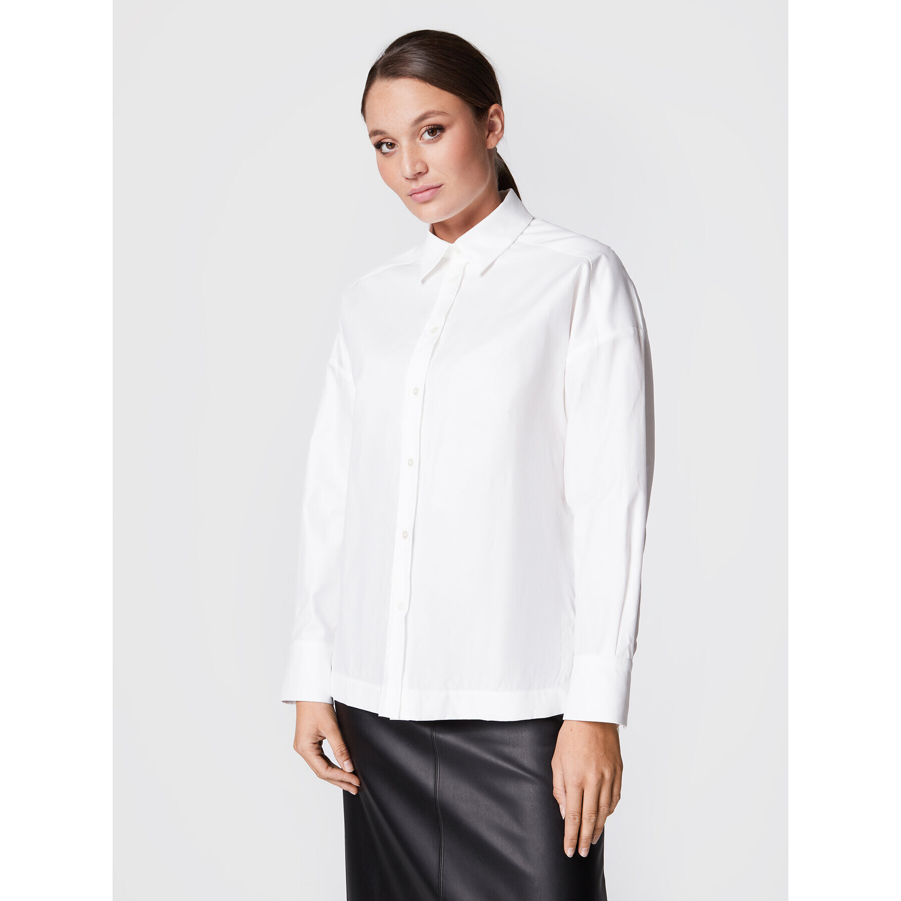 Max Mara Leisure Риза Rispoli 31160126 Бял Relaxed Fit - Pepit.bg