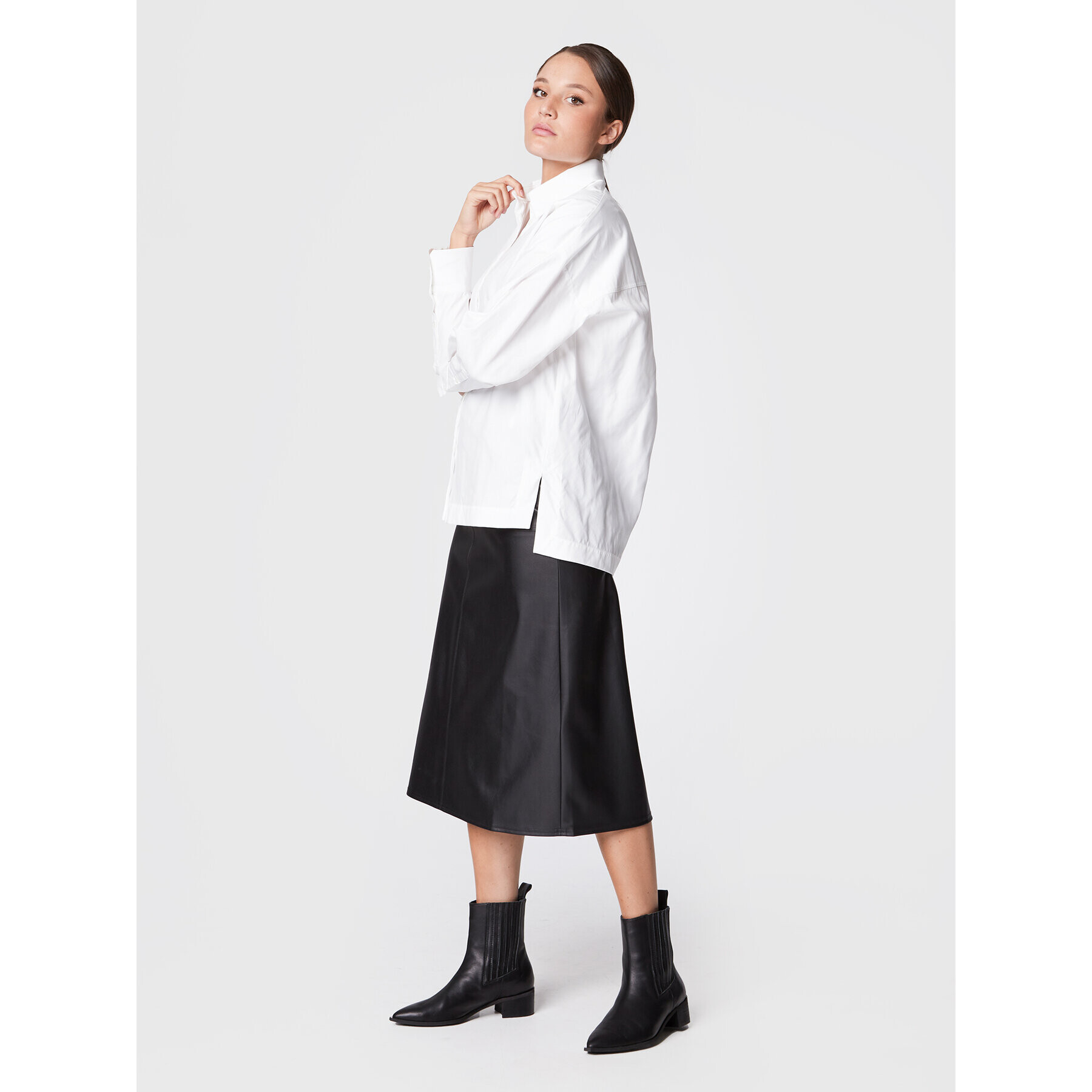 Max Mara Leisure Риза Rispoli 31160126 Бял Relaxed Fit - Pepit.bg