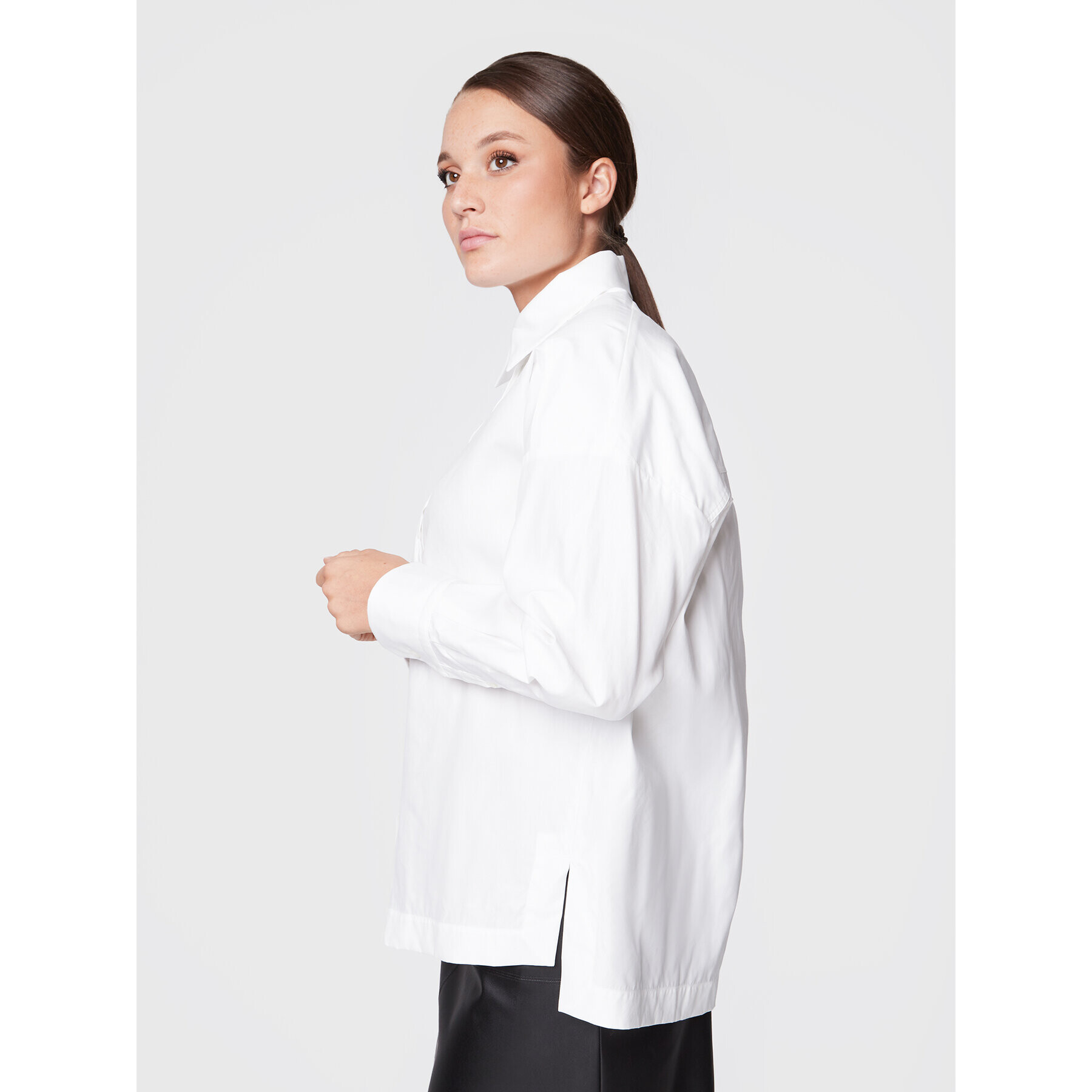 Max Mara Leisure Риза Rispoli 31160126 Бял Relaxed Fit - Pepit.bg