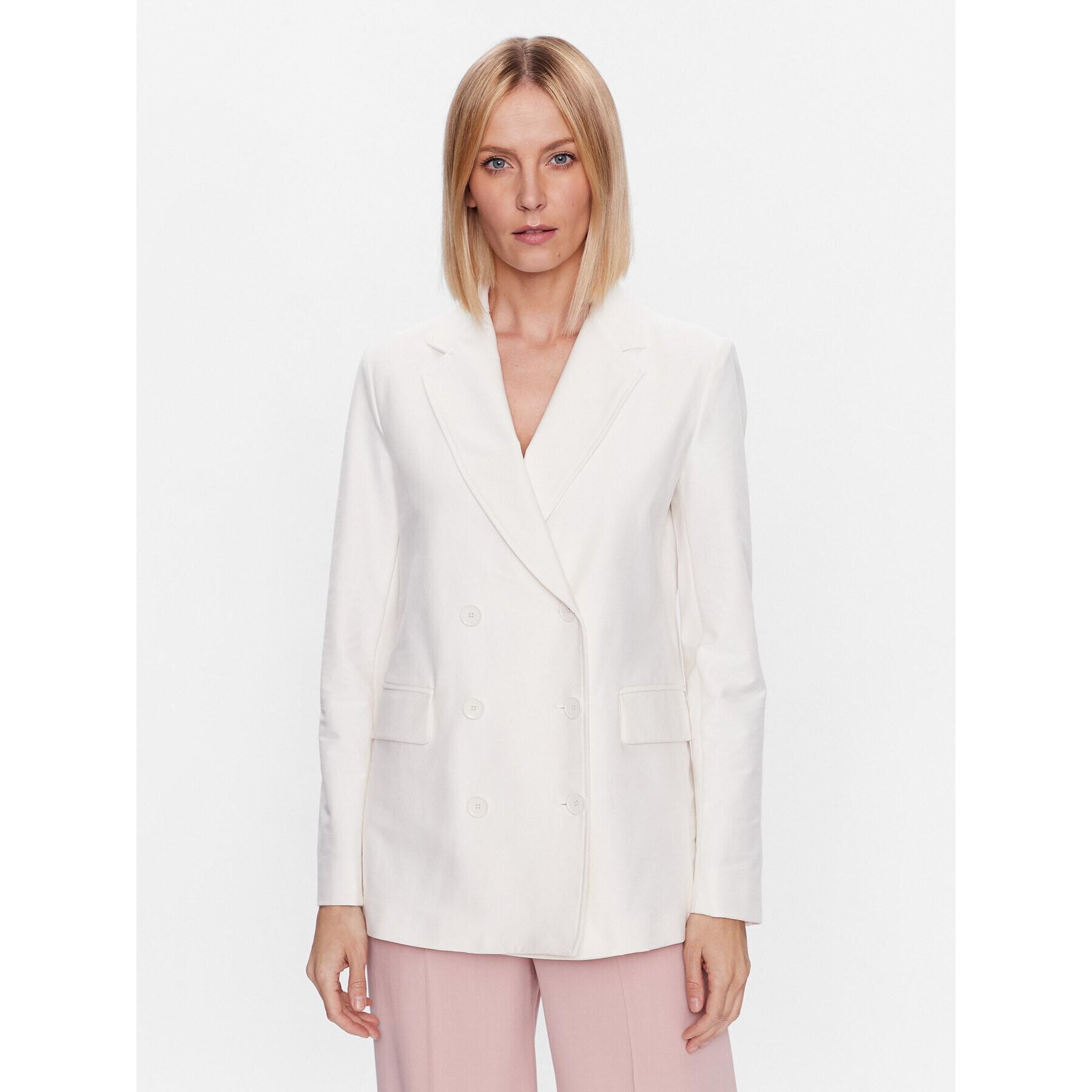 Max Mara Leisure Сако Ornella 23391107 Бял Regular Fit - Pepit.bg