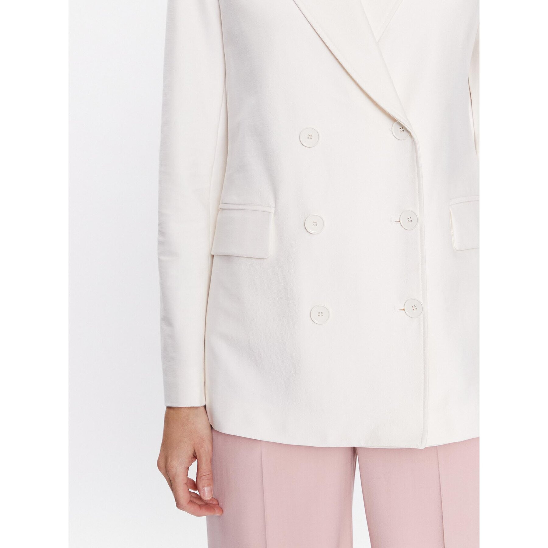 Max Mara Leisure Сако Ornella 23391107 Бял Regular Fit - Pepit.bg