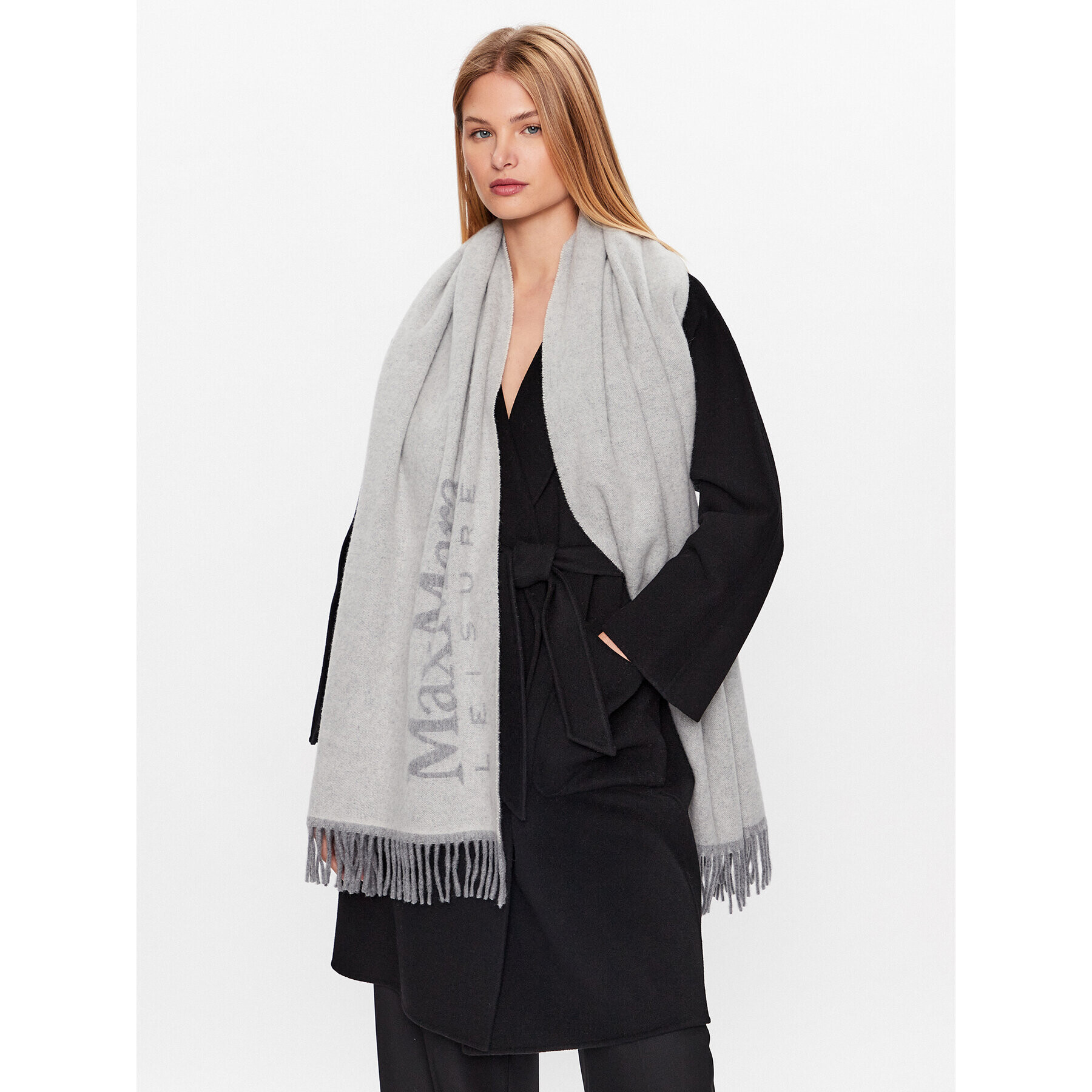 Max Mara Leisure Шал Talco 2335460236 Сив - Pepit.bg