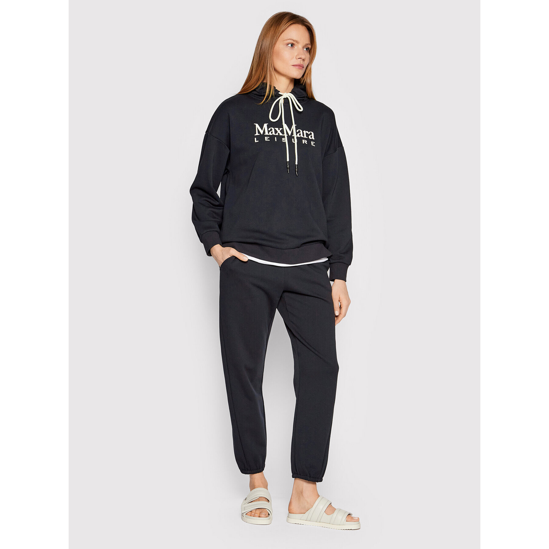 Max Mara Leisure Суитшърт Aggravi 39210426 Тъмносин Regular Fit - Pepit.bg