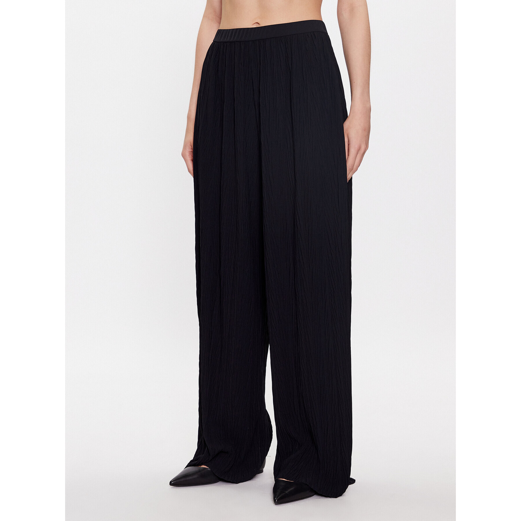 Max Mara Leisure Текстилни панталони Alfonsa 2337860134 Черен Wide Leg - Pepit.bg