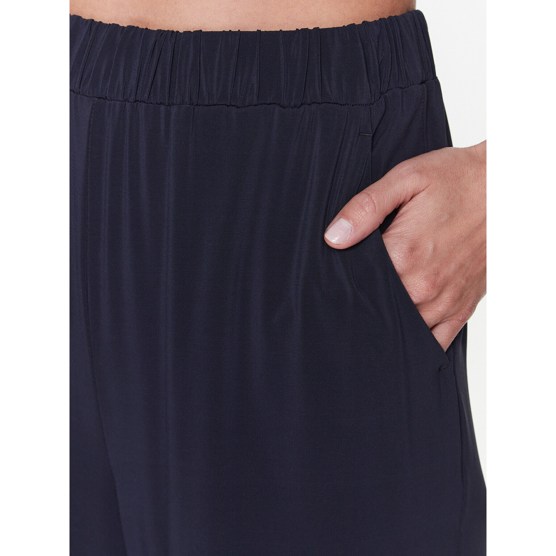 Max Mara Leisure Текстилни панталони Pontile 2337810536 Тъмносин Relaxed Fit - Pepit.bg