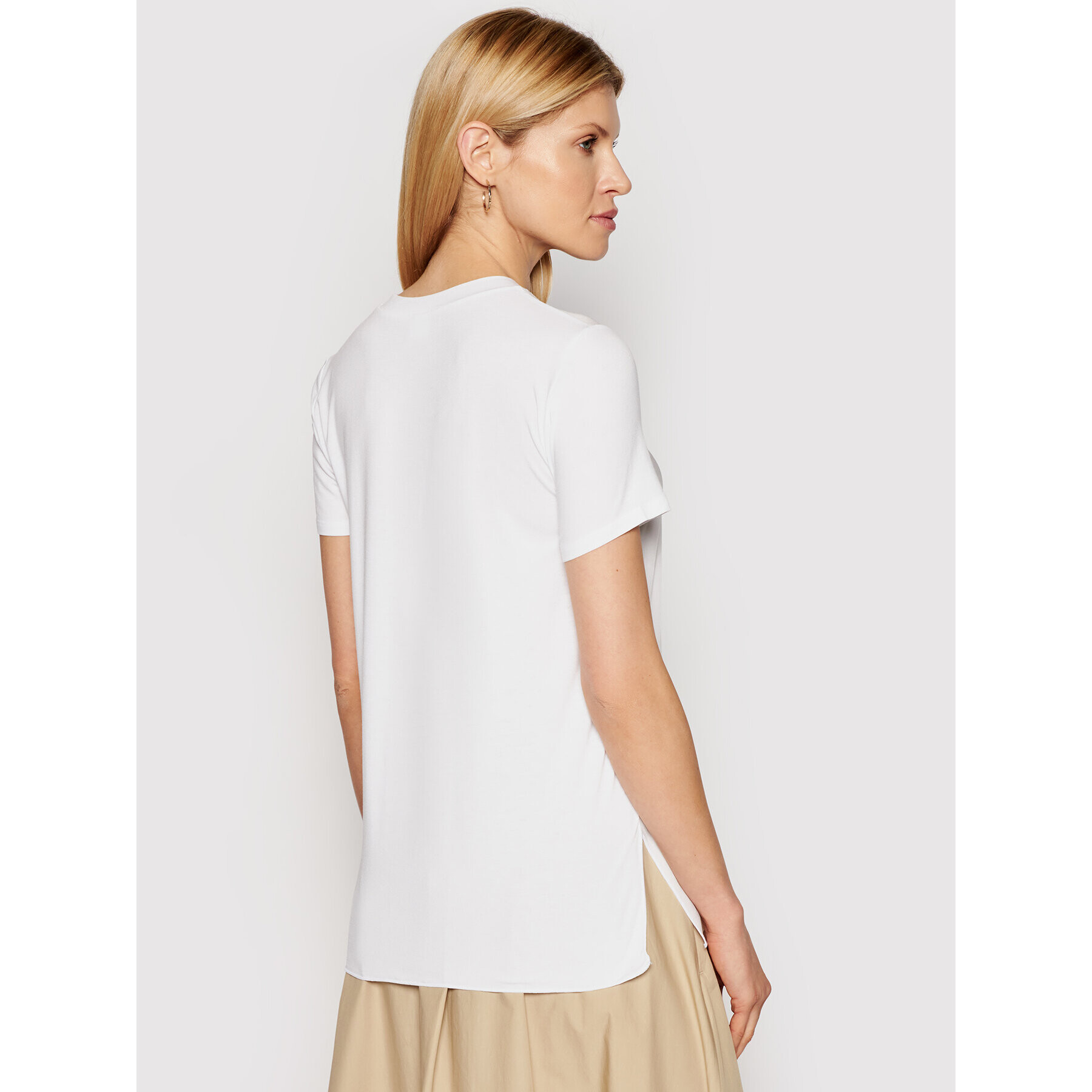 Max Mara Leisure Тишърт Posato 39710216 Бял Regular Fit - Pepit.bg