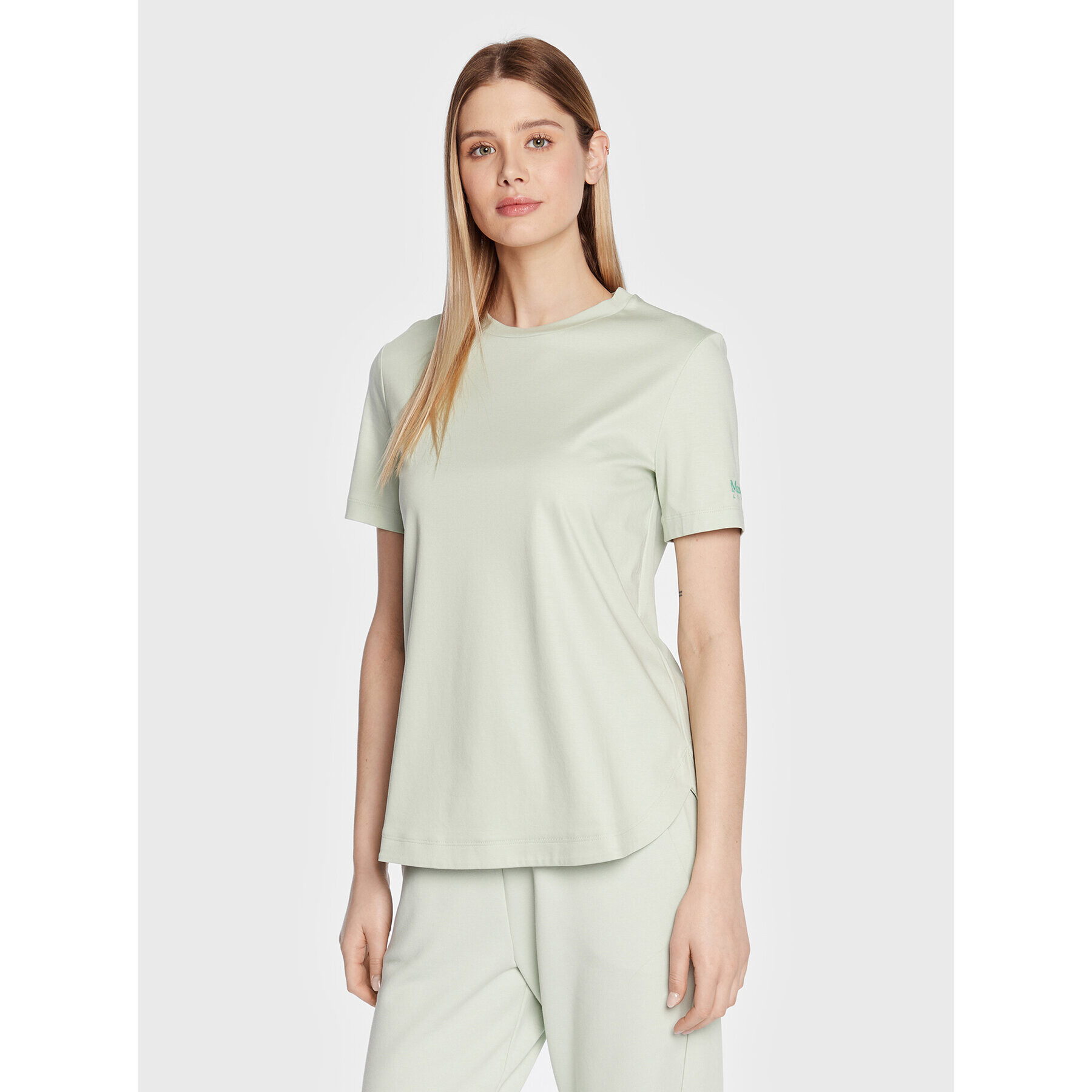 Max Mara Leisure Тишърт Tazzina 23394107 Зелен Regular Fit - Pepit.bg