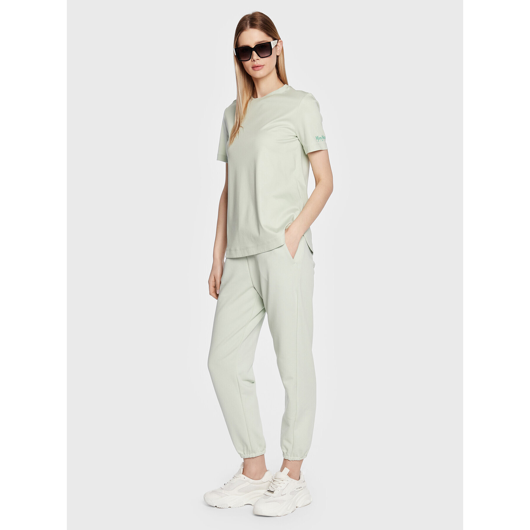 Max Mara Leisure Тишърт Tazzina 23394107 Зелен Regular Fit - Pepit.bg
