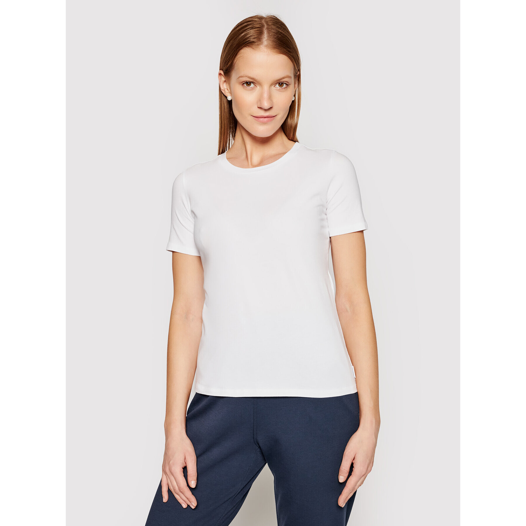 Max Mara Leisure Тишърт Vagare 39710116 Бял Regular Fit - Pepit.bg