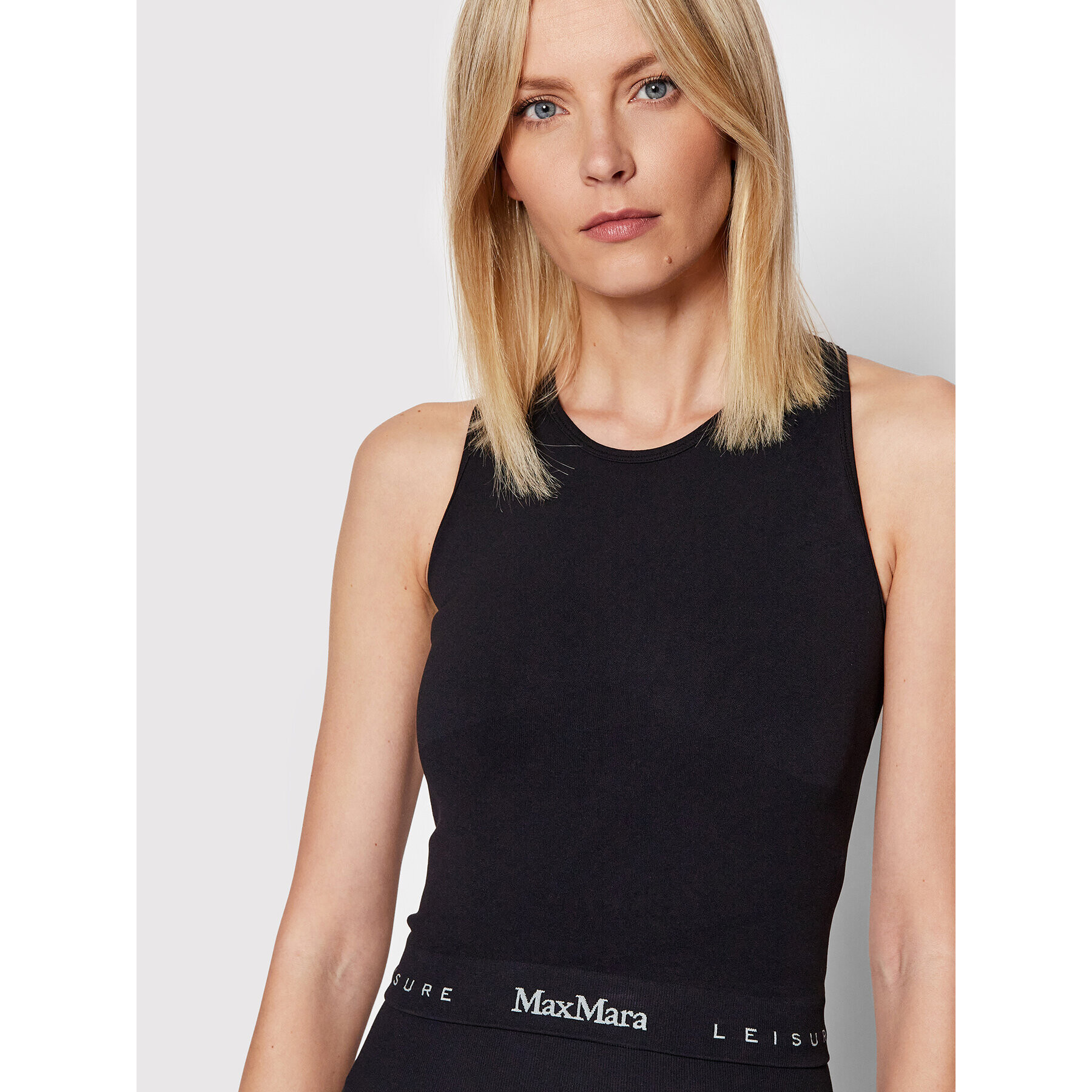 Max Mara Leisure топ Alabama 33611026 Черен Slim Fit - Pepit.bg