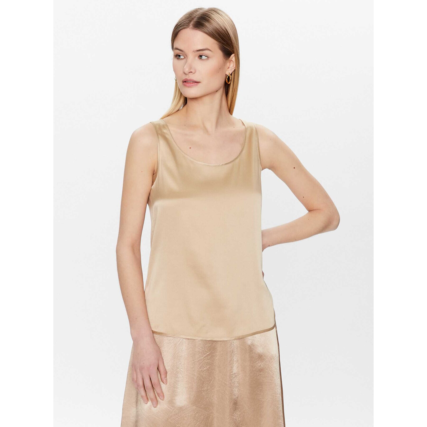 Max Mara Leisure топ Pan 23316101 Златист Regular Fit - Pepit.bg