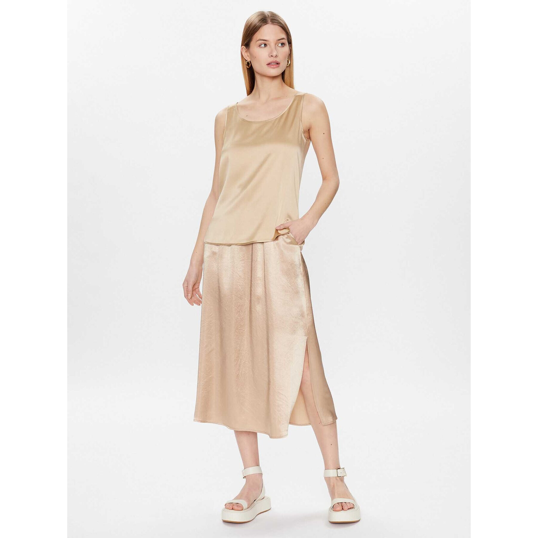 Max Mara Leisure топ Pan 23316101 Златист Regular Fit - Pepit.bg
