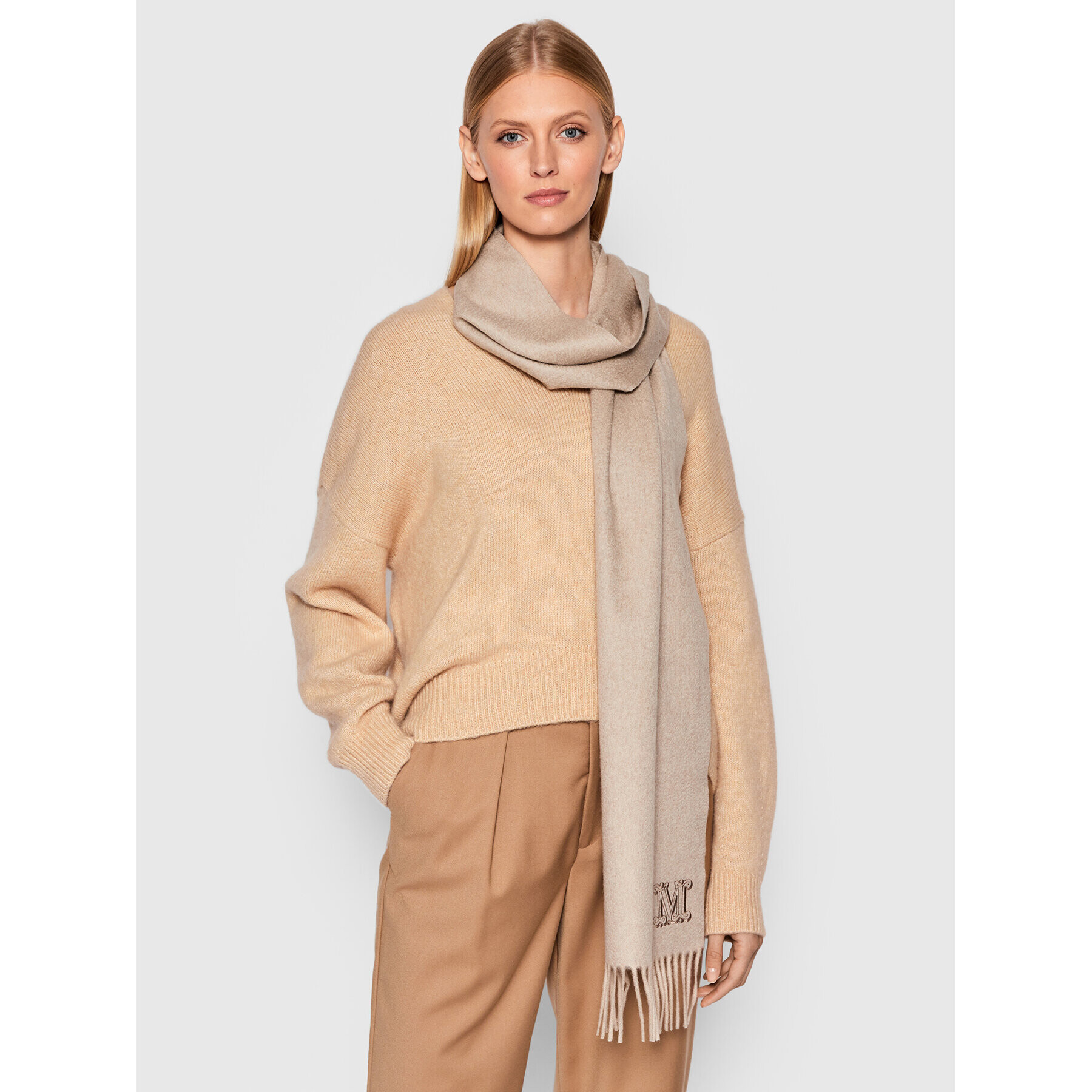 Max Mara Шал Wsdalia 45463127600 Бежов - Pepit.bg