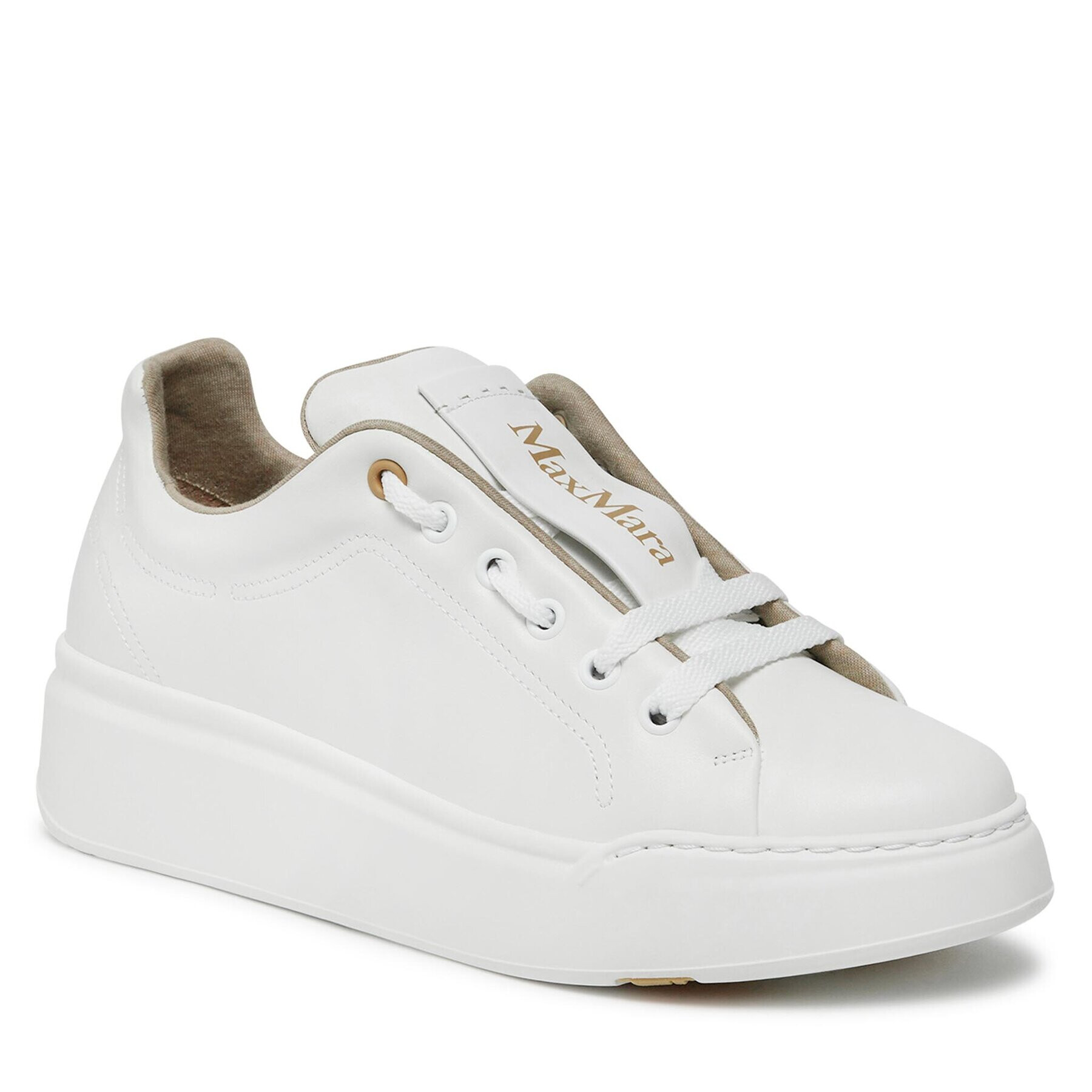 Max Mara Сникърси Maxiv 23476603336 Бял - Pepit.bg