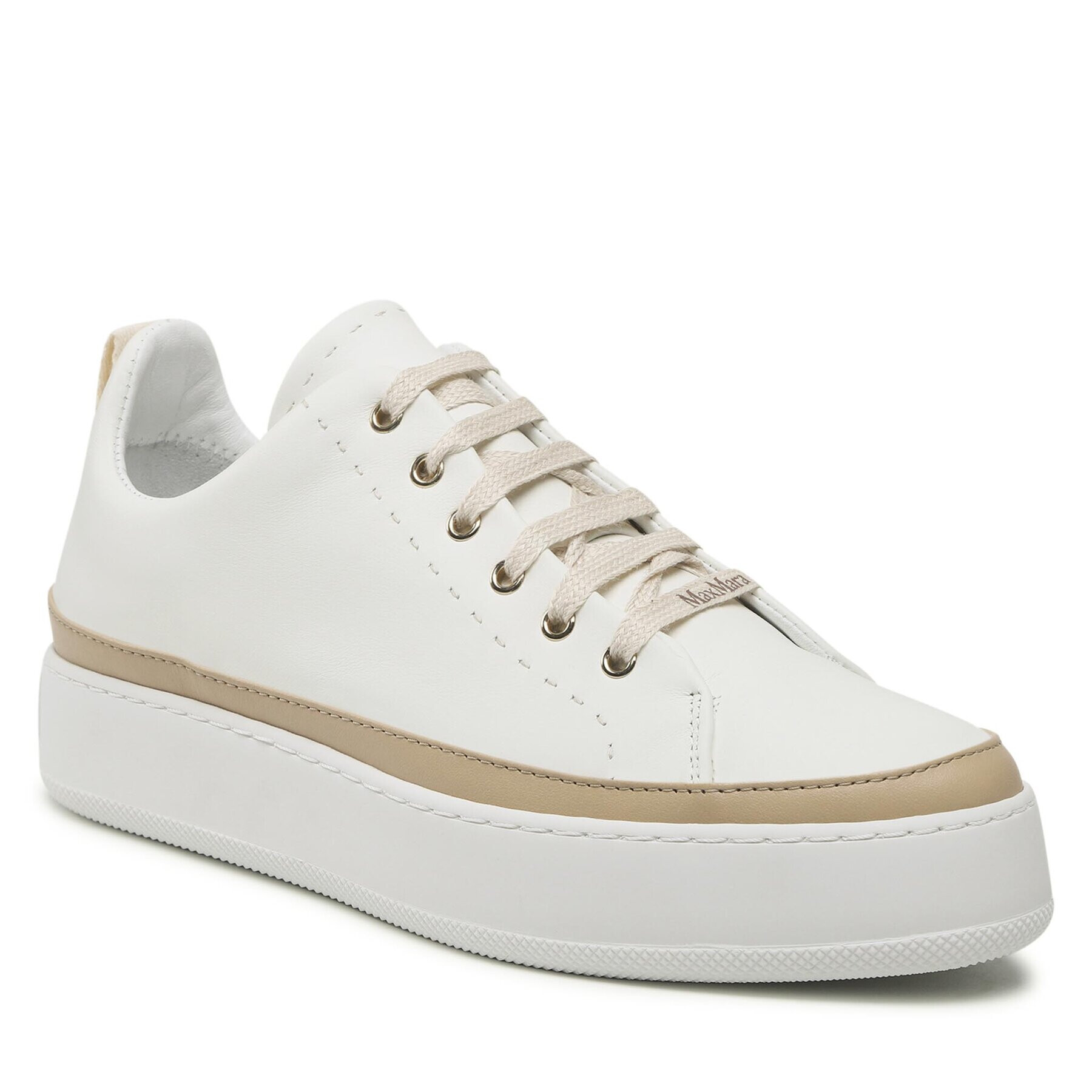 Max Mara Сникърси Turner 47661923600 Бял - Pepit.bg