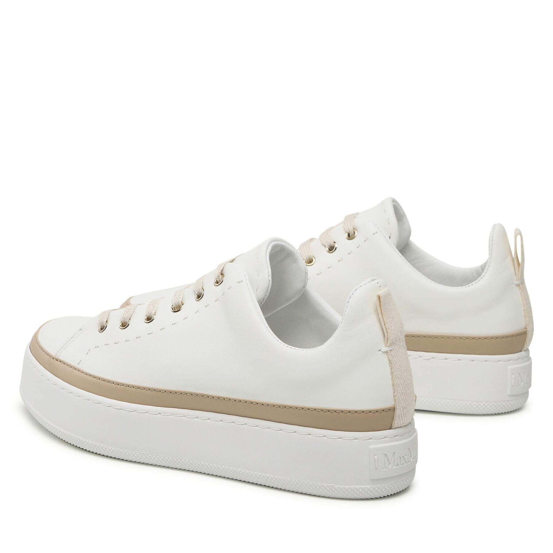 Max Mara Сникърси Turner 47661923600 Бял - Pepit.bg