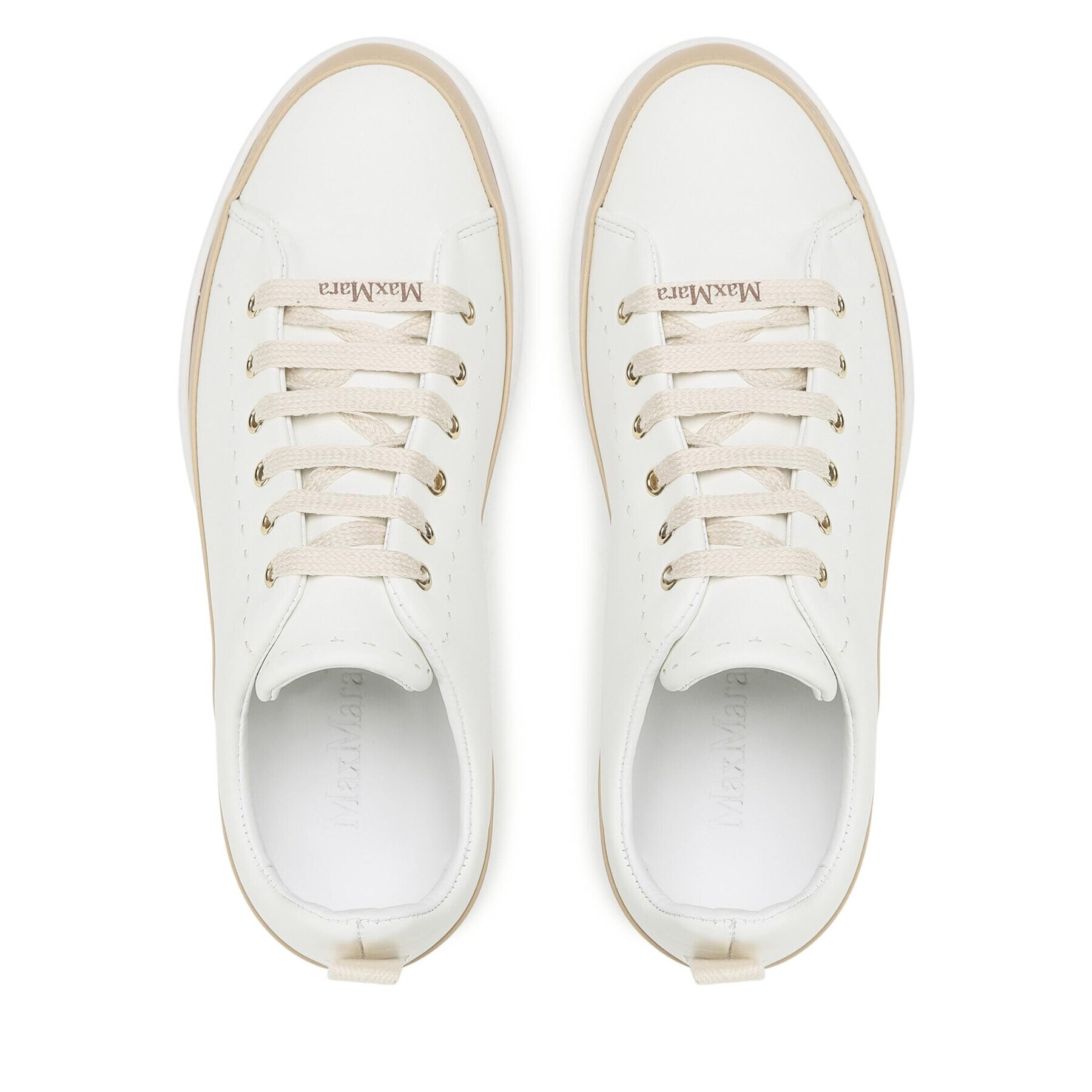 Max Mara Сникърси Turner 47661923600 Бял - Pepit.bg