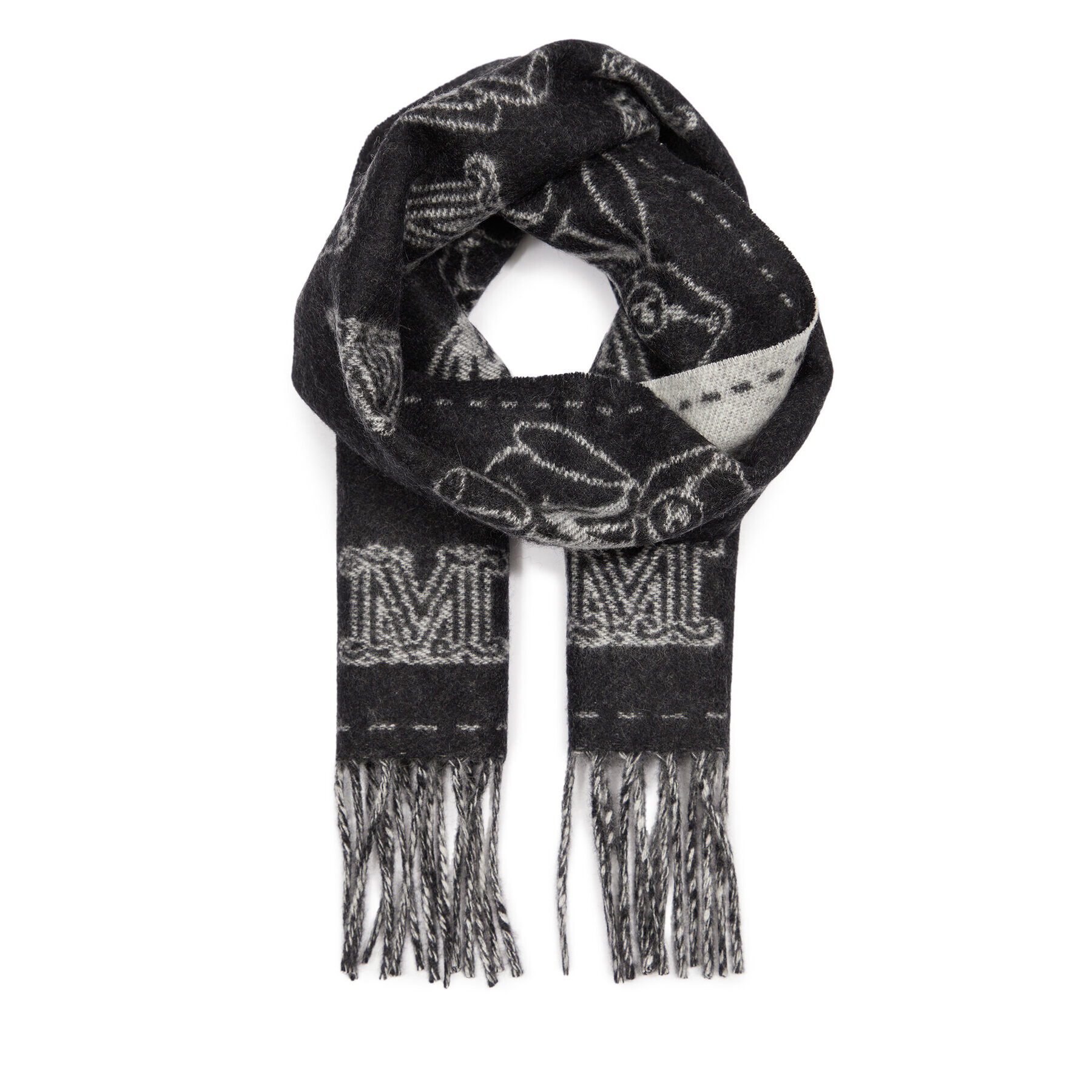 Max Mara Зимен шал Wsamina 234546373 Черен - Pepit.bg