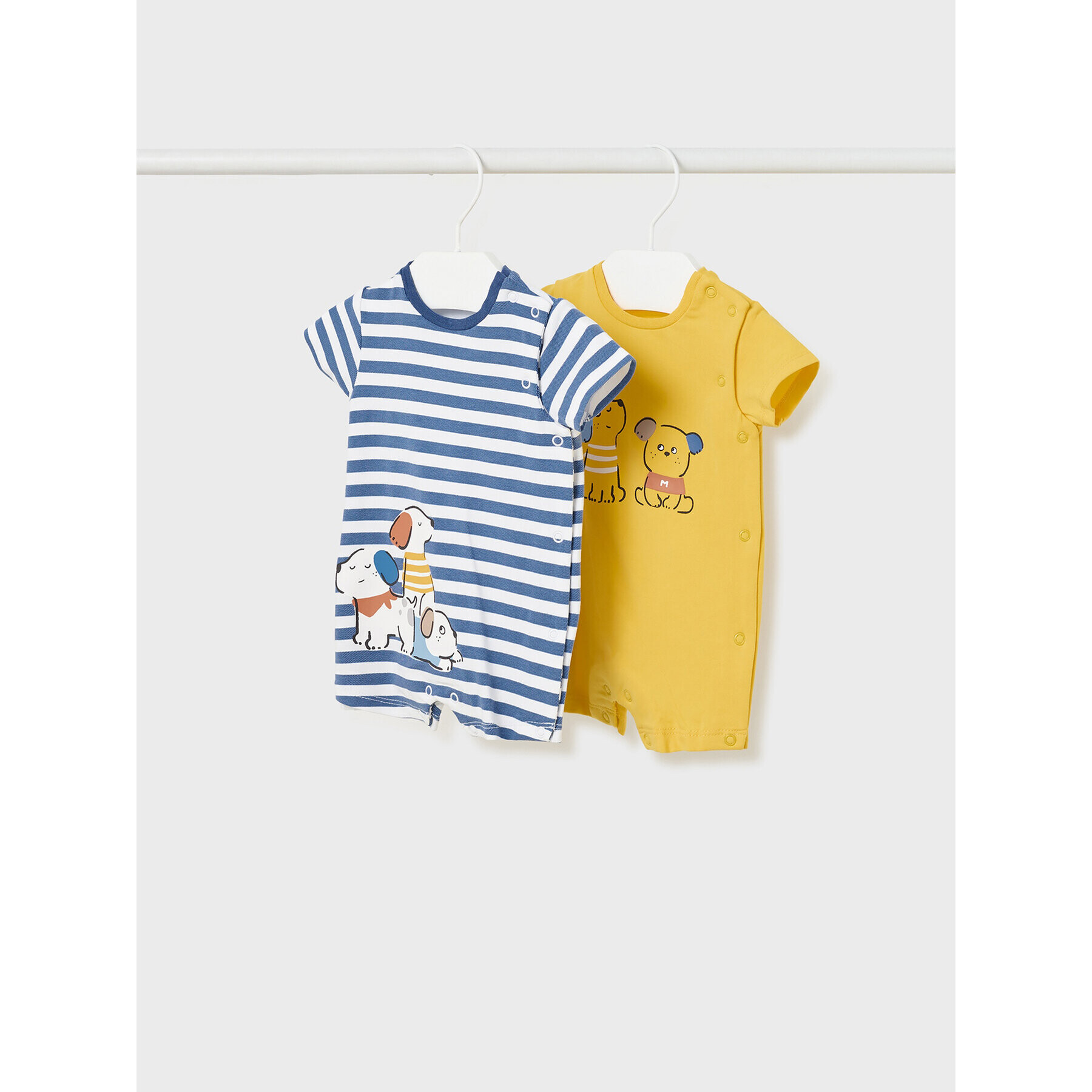 Mayoral 2 чифта бебешки гащеризони без стъпала 1751 Цветен Regular Fit - Pepit.bg