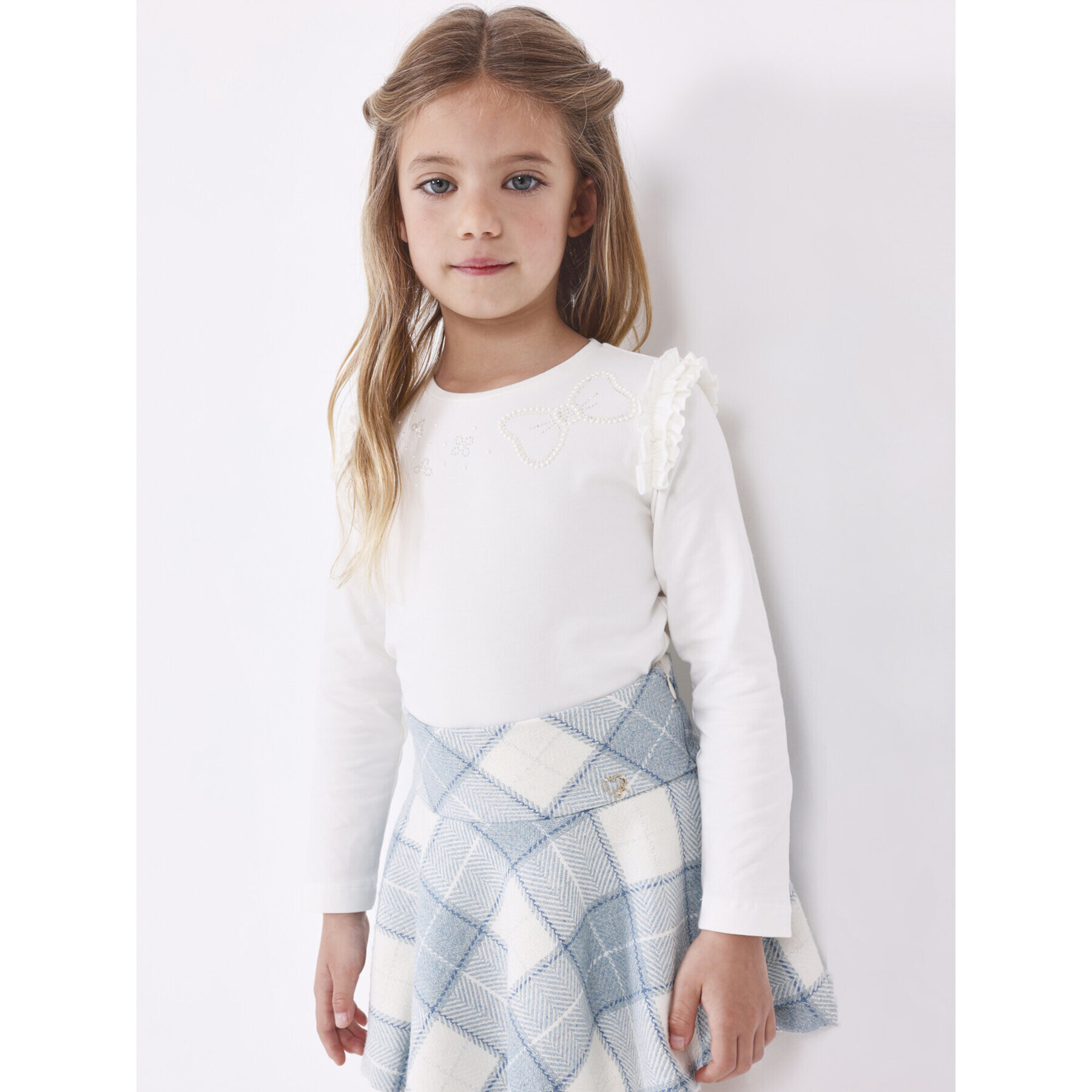 Mayoral Блуза 4.003 Екрю Regular Fit - Pepit.bg