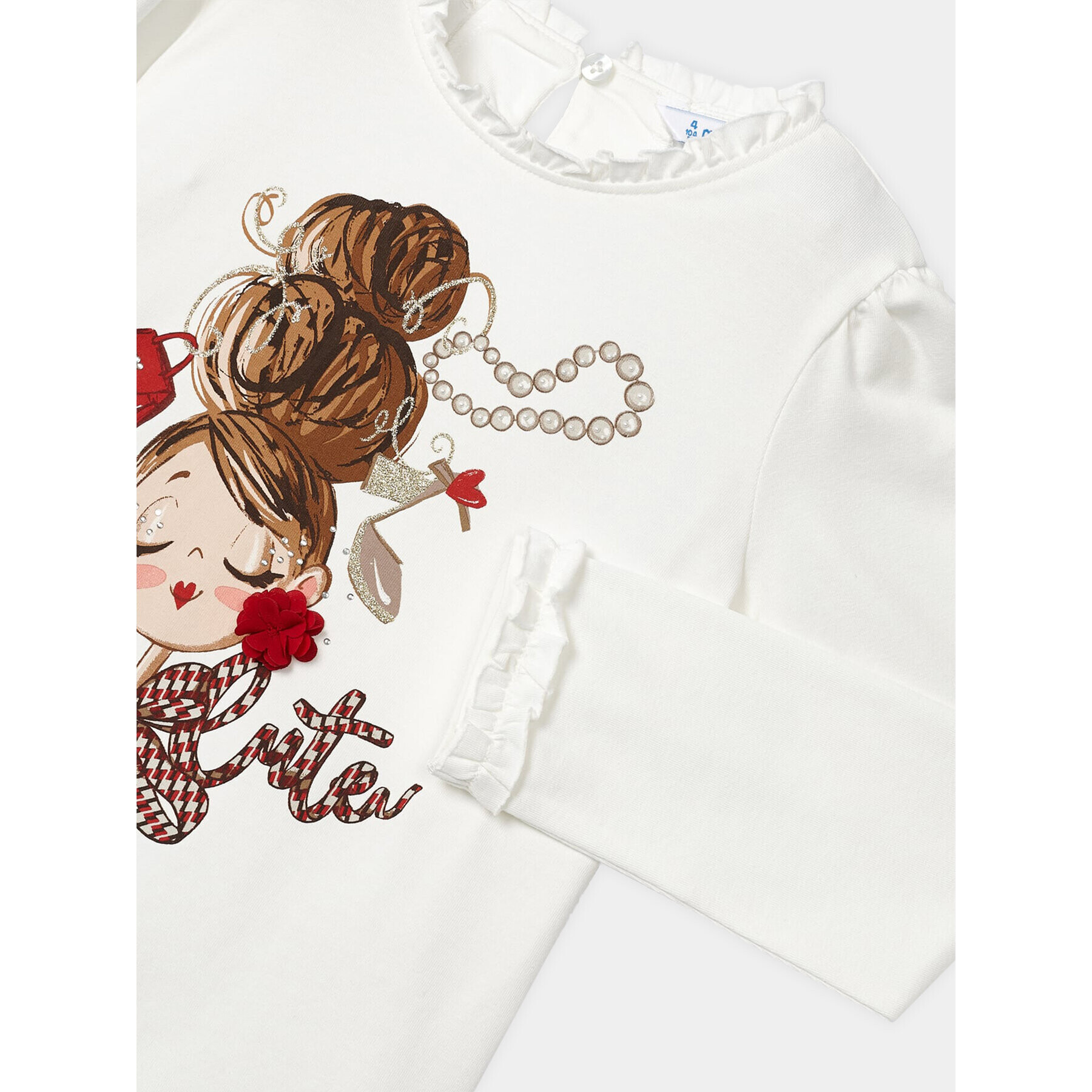 Mayoral Блуза 4.004 Екрю Regular Fit - Pepit.bg
