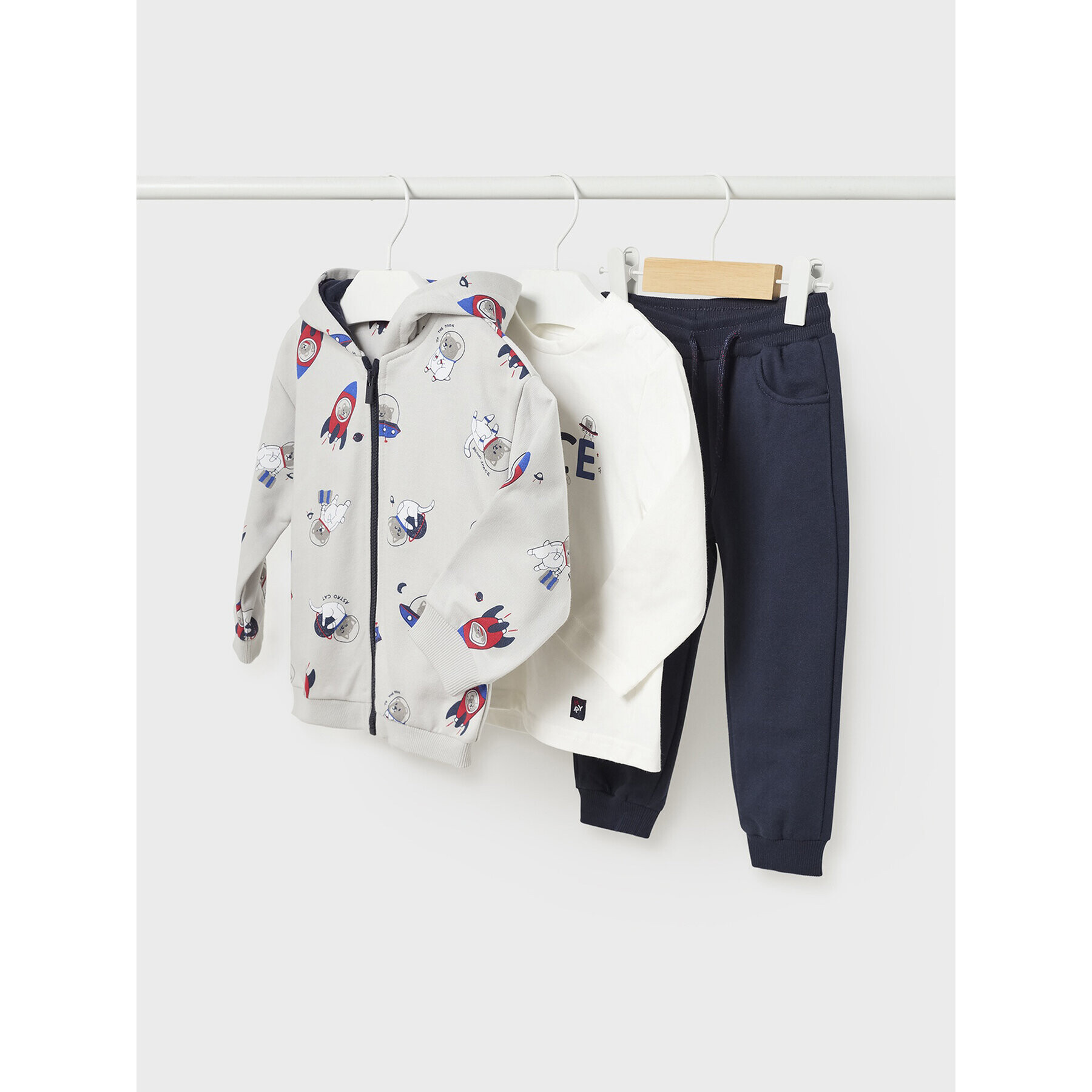 Mayoral Детски комплект 2.873 Бял Regular Fit - Pepit.bg