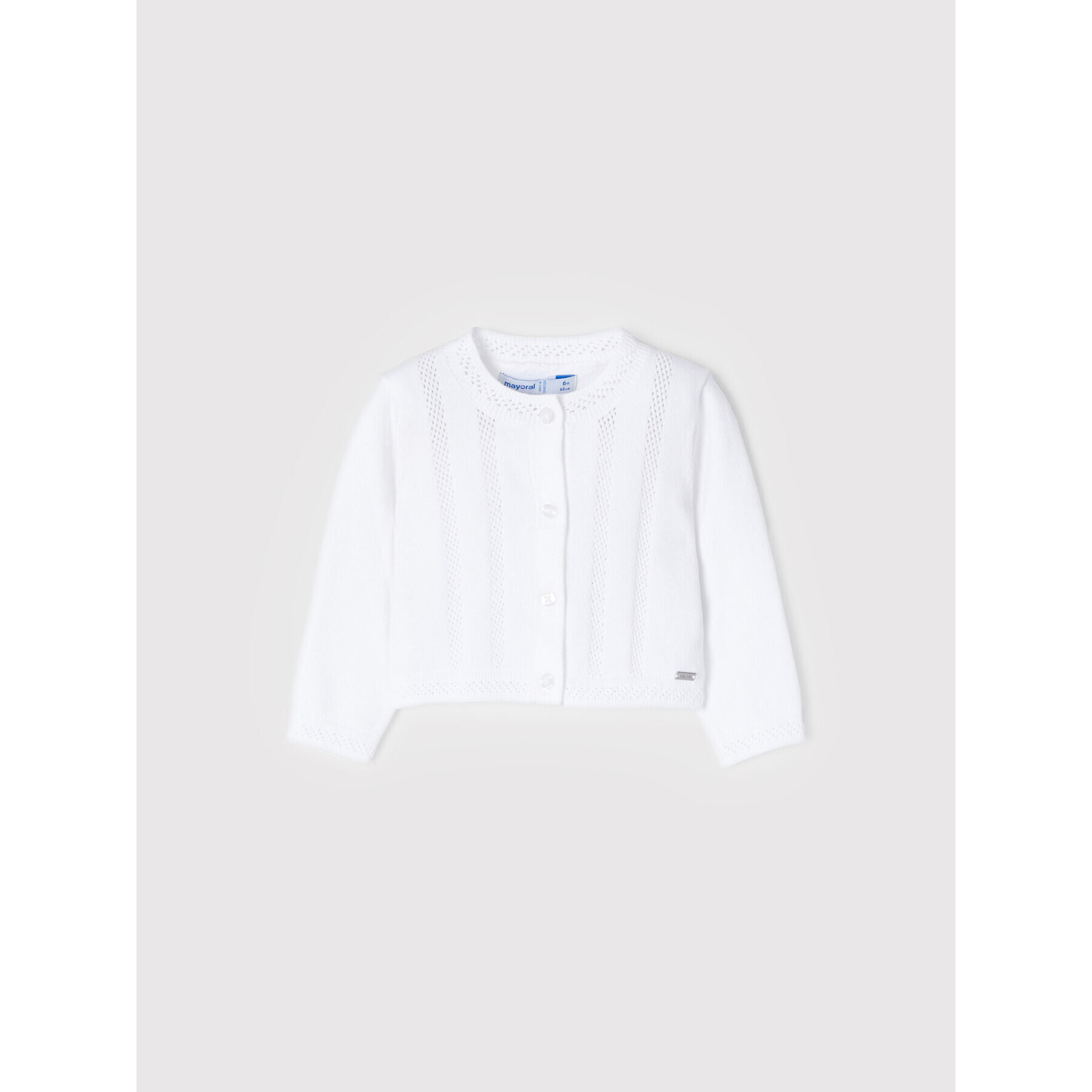 Mayoral Кардиган 1358 Бял Regular Fit - Pepit.bg
